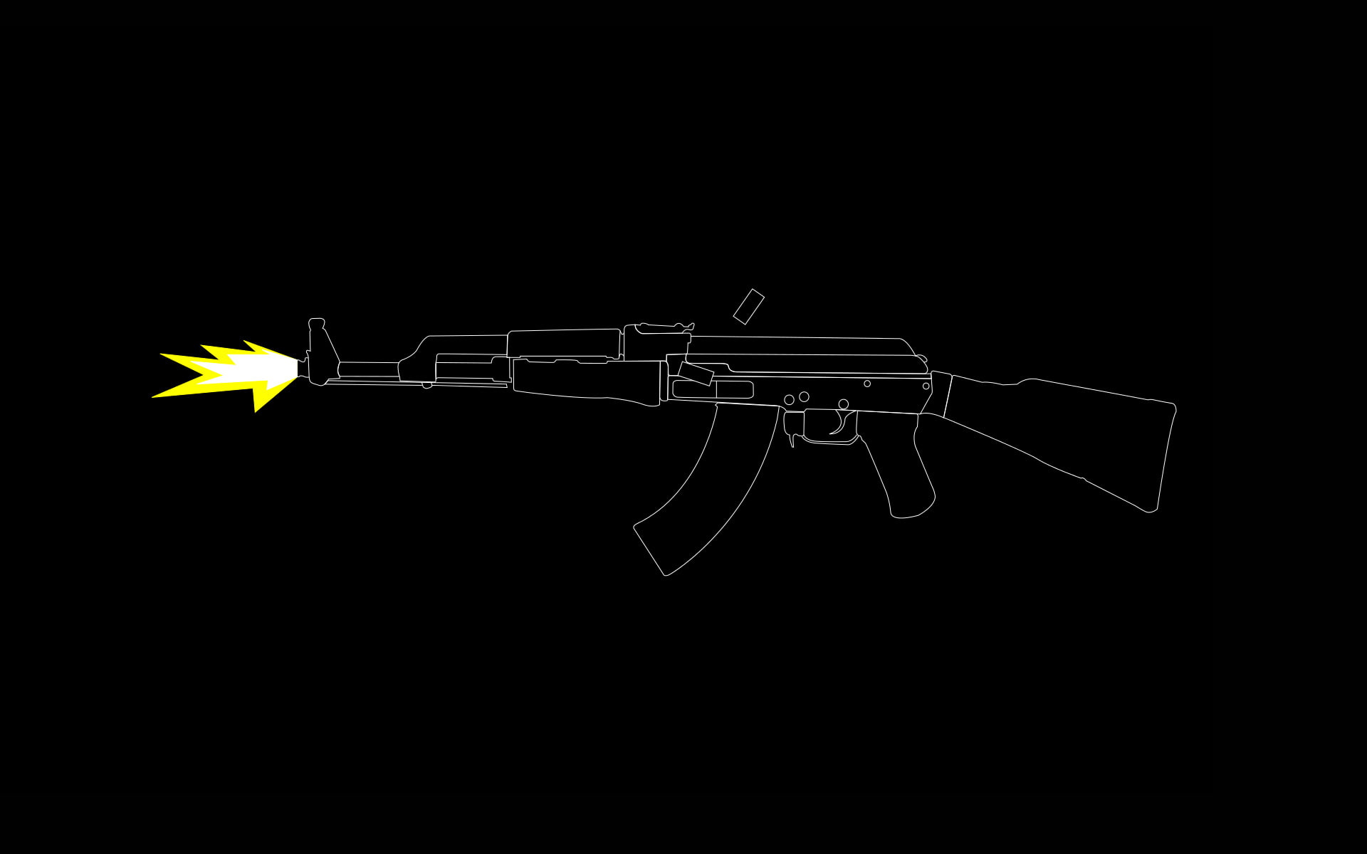 1080P, machine, Kalash, weapons, shot, HD Wallpaper