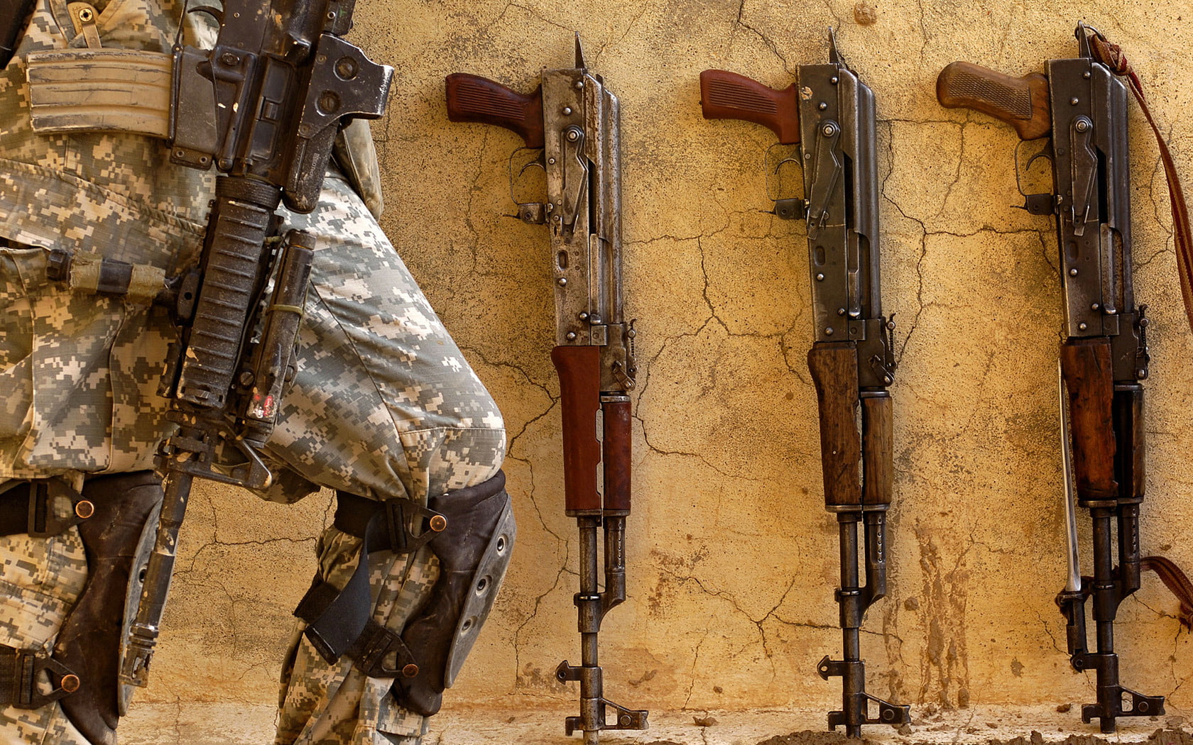 Kalash, military, soldiers, 720P, weapons, HD Wallpaper