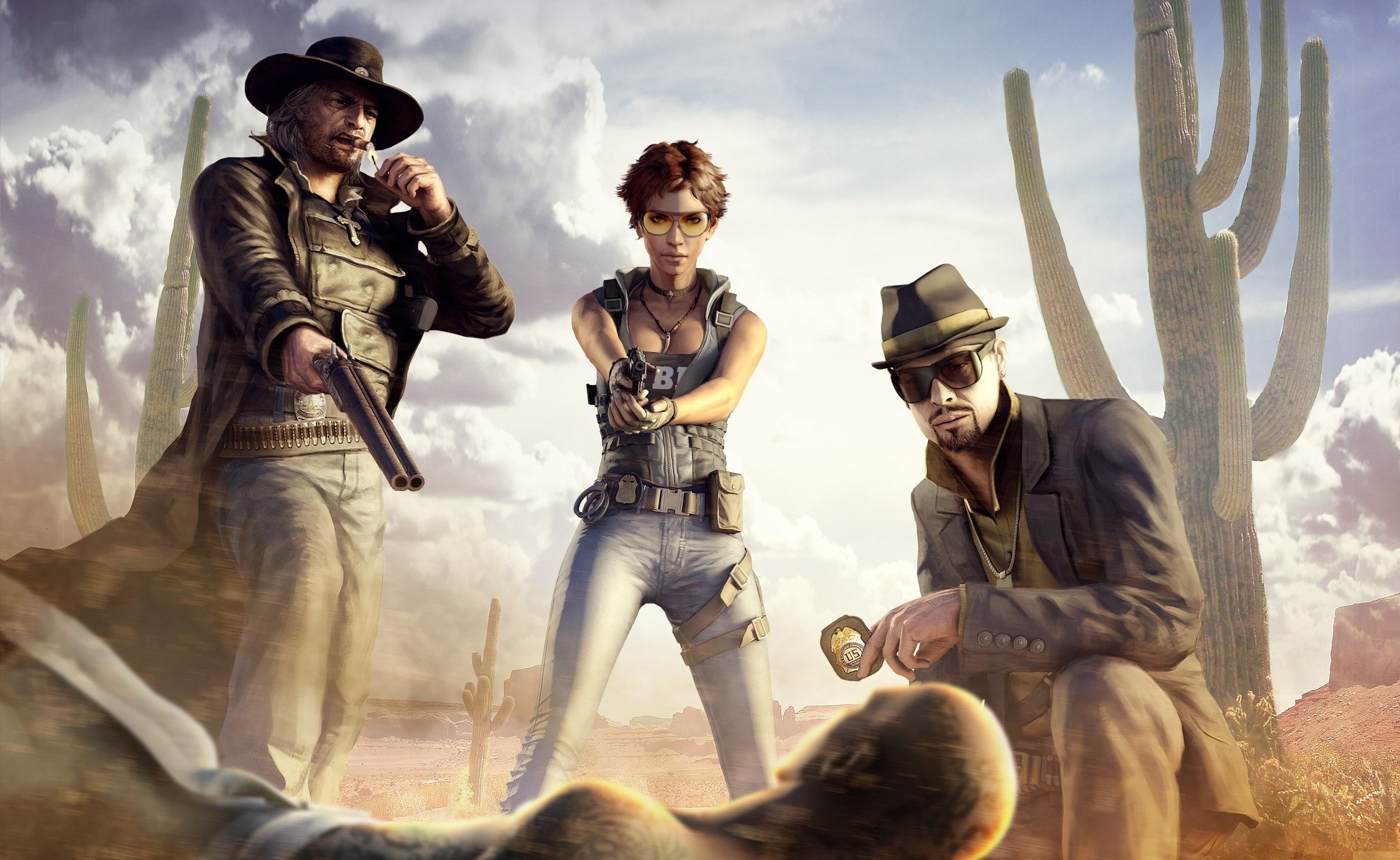 males, aggression, gun, group of people, women, cloud - sky, helmet, nature, hat, sky, headwear, day, call of juarez the cartel, people, young adult, smiling, HD Wallpaper