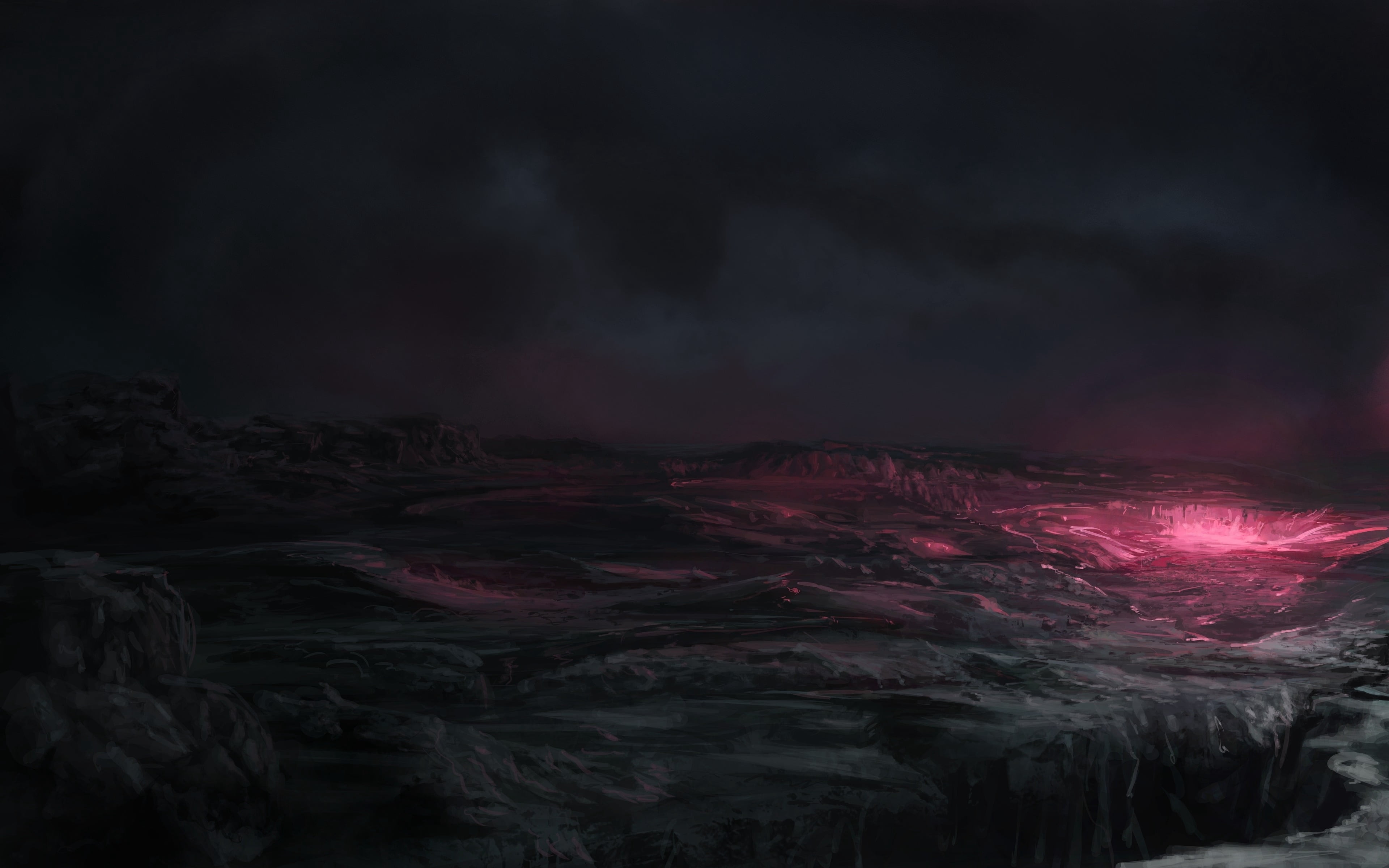 dark, red, cloudscape, digital, outdoors, power in nature, rock - Object, storm, backgrounds, planet, travel, motion, nature, power, heat - Temperature, HD Wallpaper