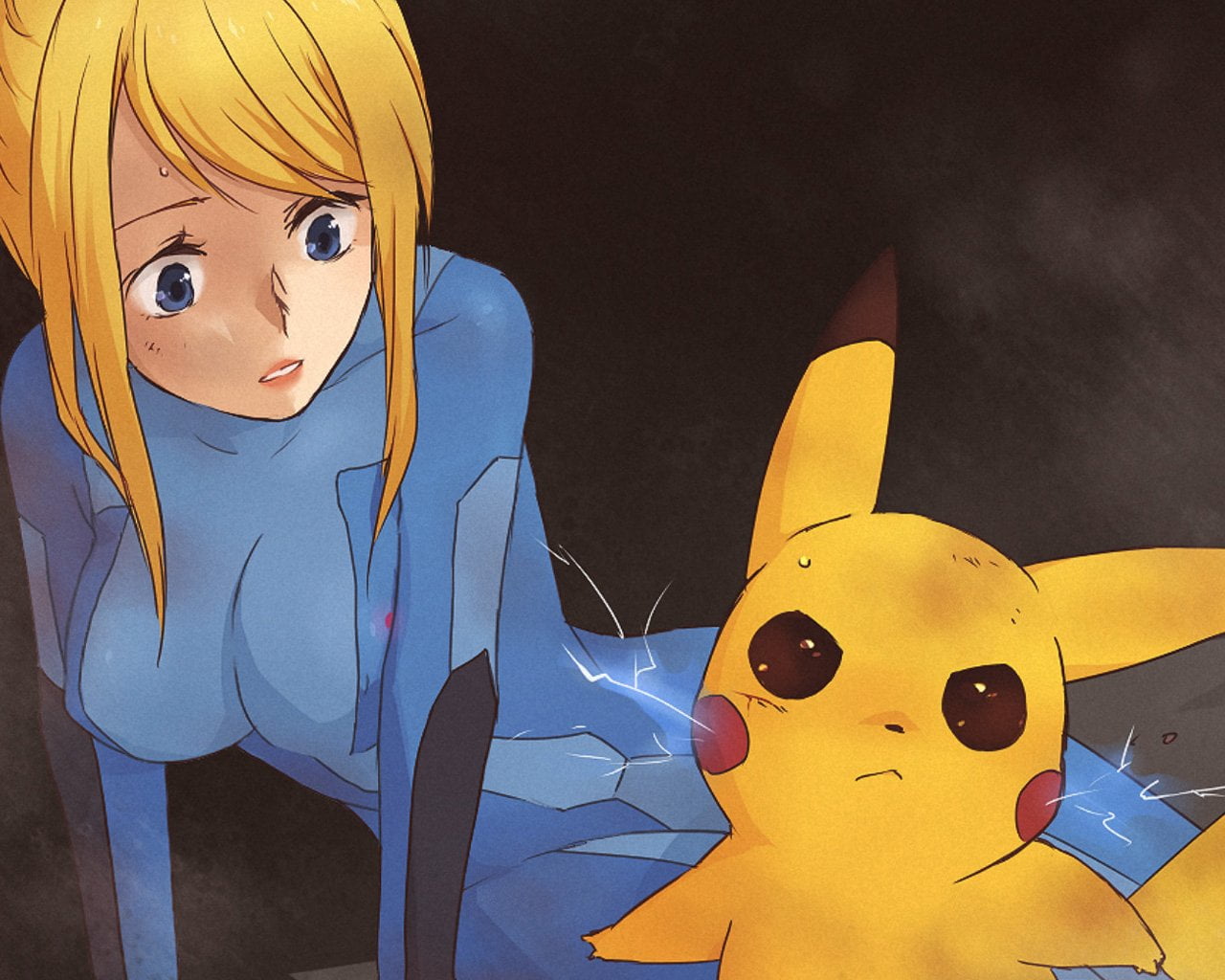 pokemon, yellow, art and craft, domestic animals, blue, creativity, Metroid, toy, close-up, representation, no people, pikachu, domestic, mammal, Super Smash Bros. Brawl, HD Wallpaper