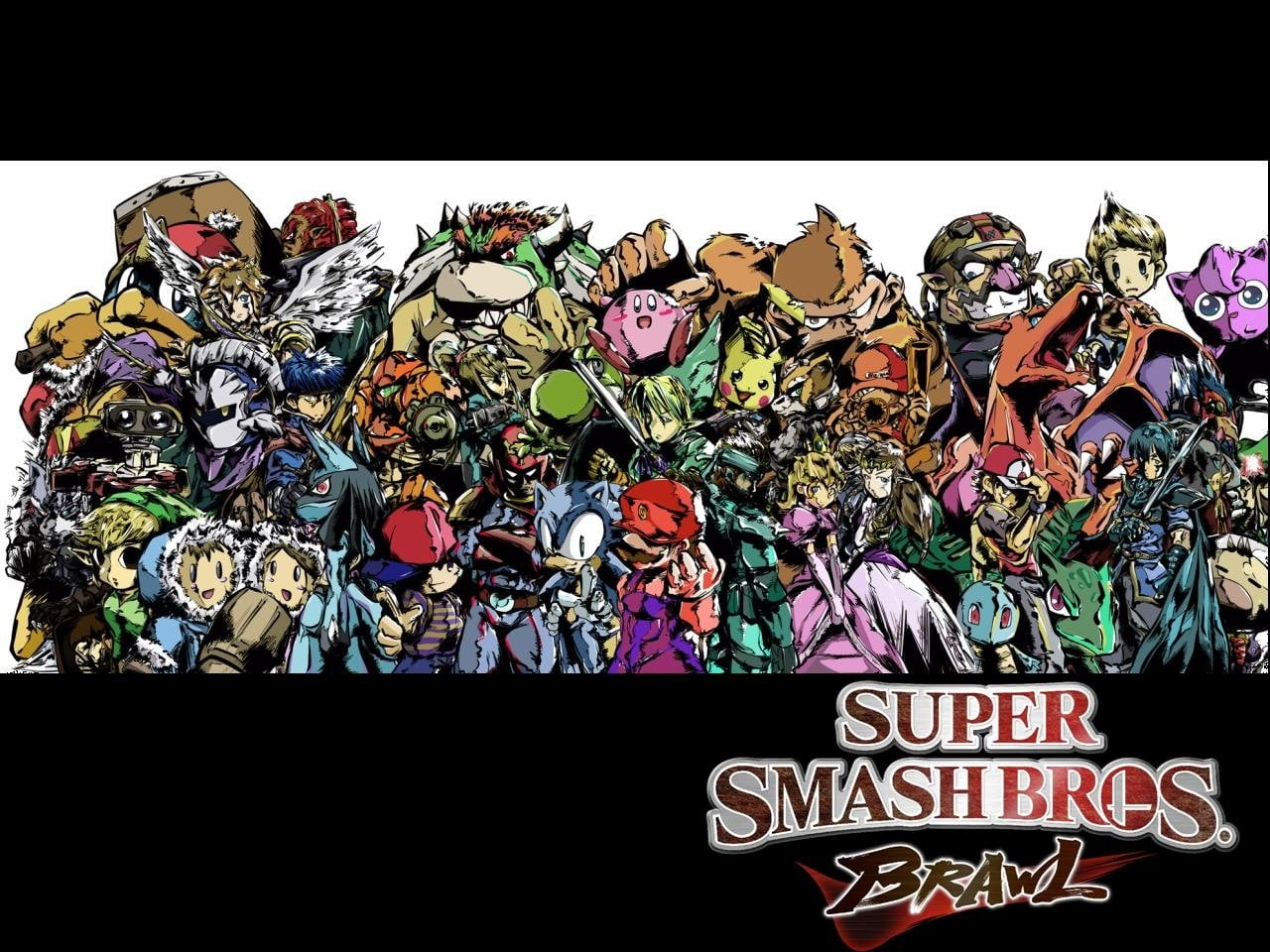 720P, Super Smash Bros. Brawl, indoors, super, smash, human representation, representation, large group of objects, communication, transfer print, HD Wallpaper
