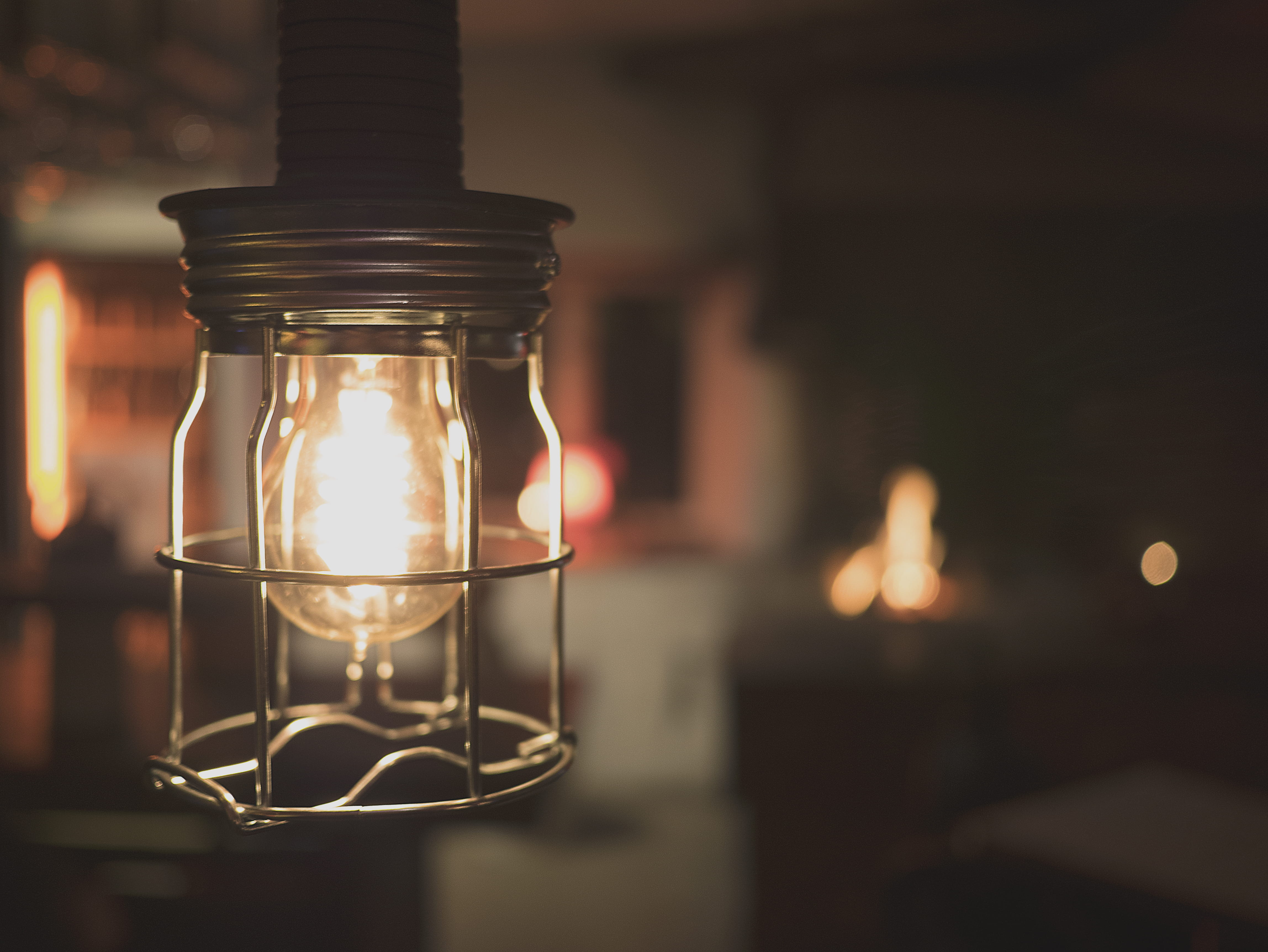 fire - natural phenomenon, 4K, smedjan, inside, flame, glass - material, light bulb, lighting equipment, light, cozy, illuminated, fireside, heat - temperature, HD Wallpaper