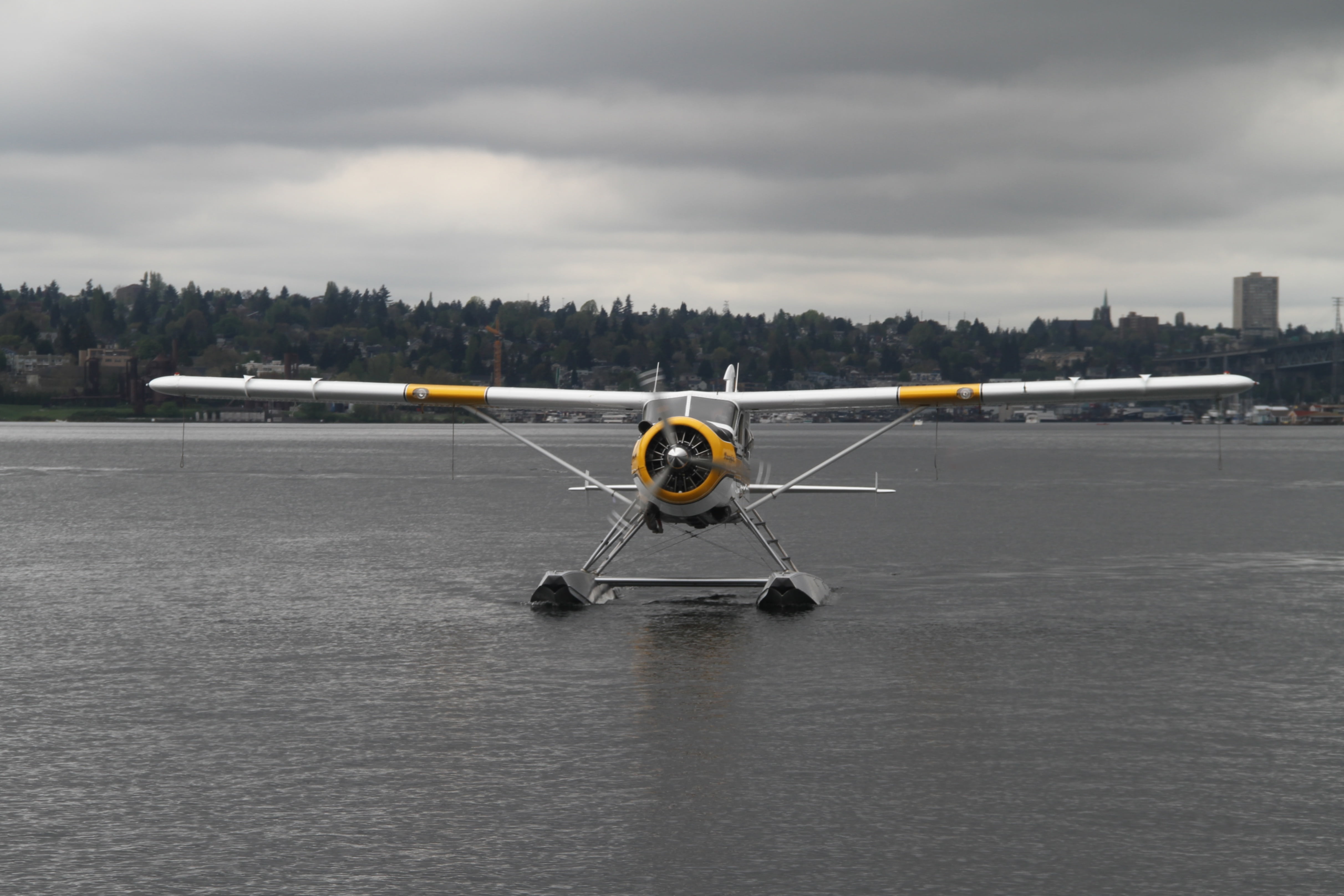 no people, sky, mission aircraft, transportation, airplane, water, motion, start, day, canada, 4K, color key, landing, fly, lake, outdoors, city, road, HD Wallpaper