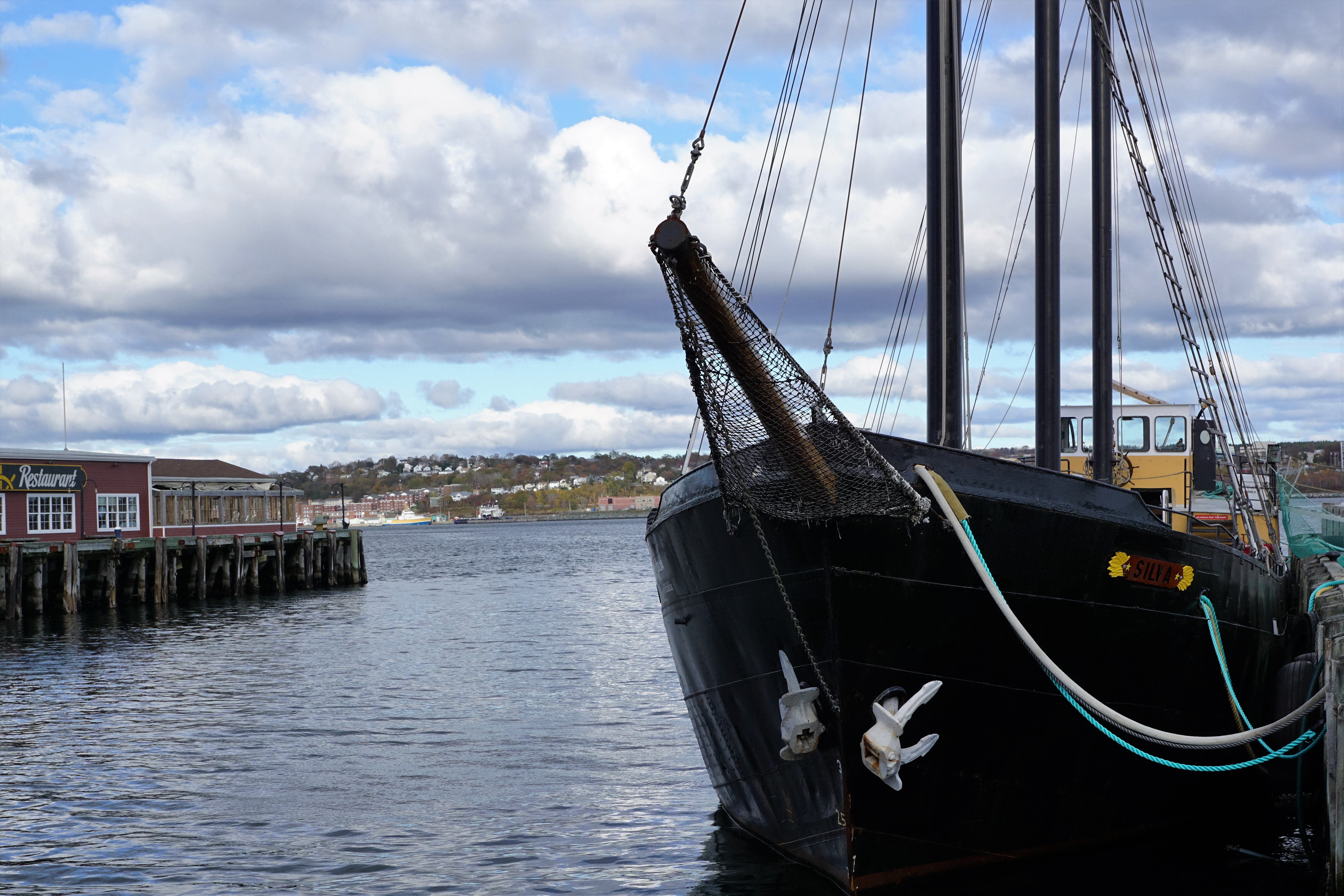 mast, moored, day, nature, rope, grey, Ship, 5K, sea, nautical vessel, america, Boot, atlantic, water, outdoors, halifax, transportation, blue, Pirates, HD Wallpaper