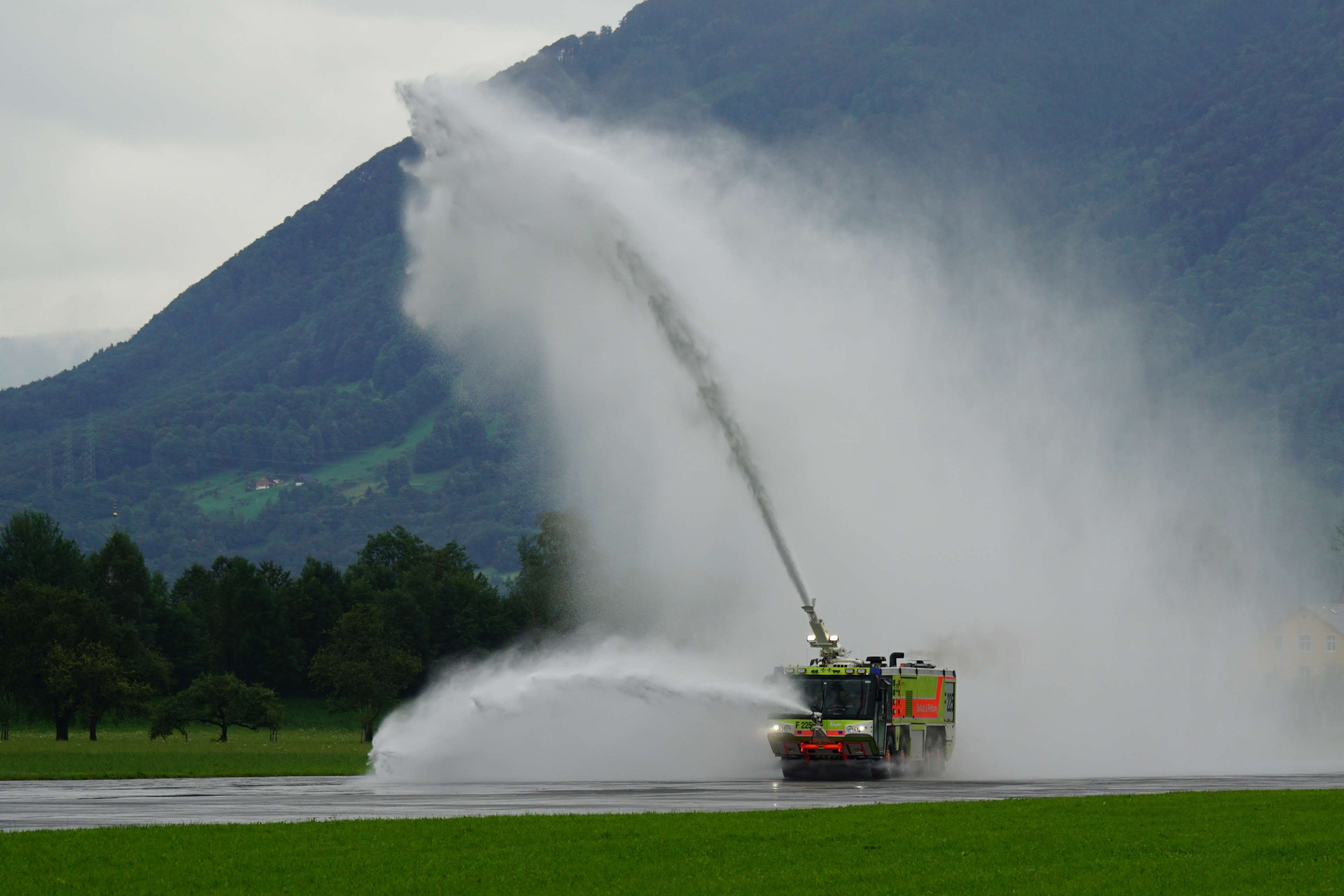 transportation, fire fighting water, 4K, power, airport, environment, smoke - physical structure, protection rescue, water, day, nature, tlf, fire, emitting, HD Wallpaper