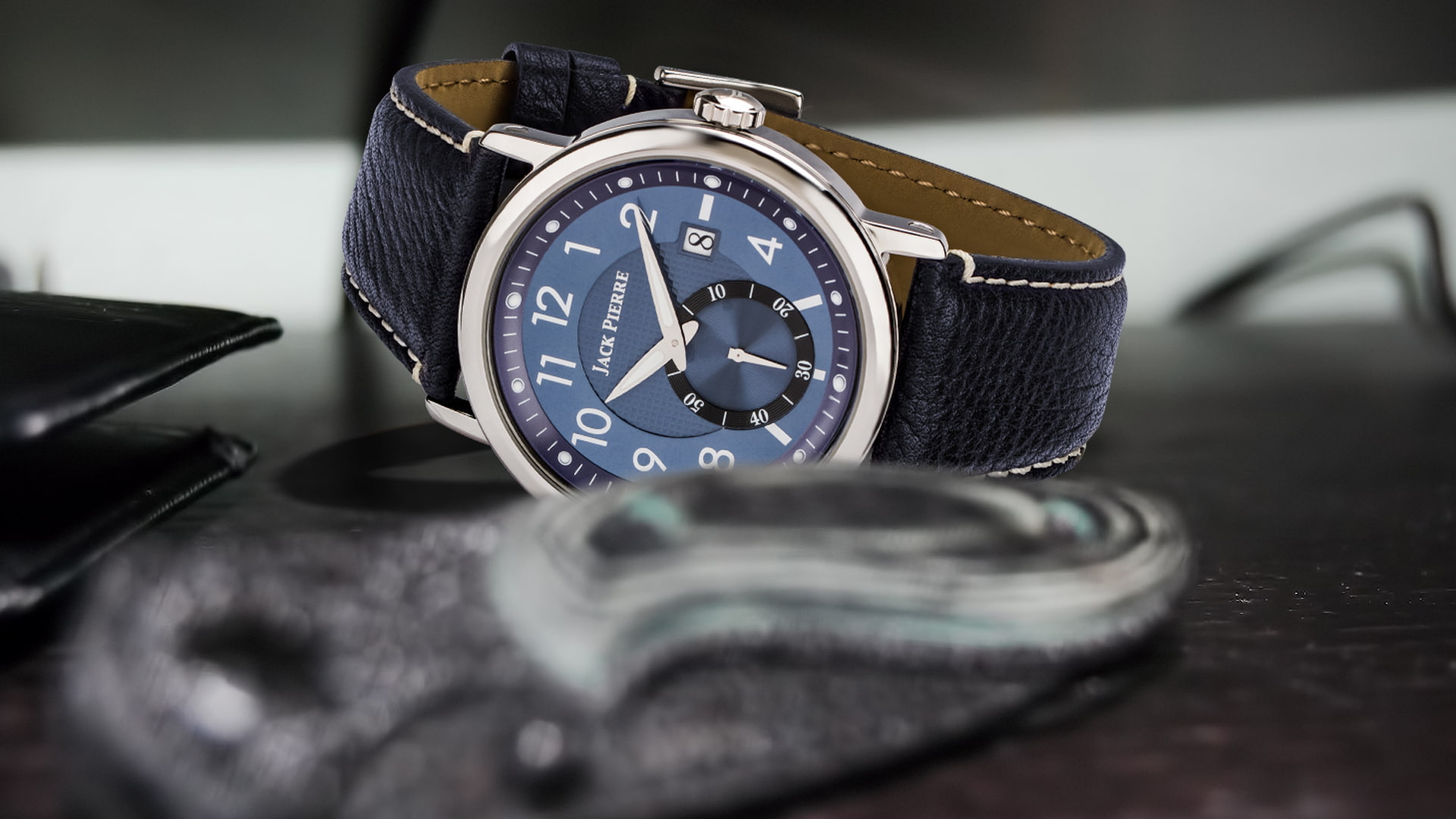 Jack pierre, 1080P, leather, watch, blue, HD Wallpaper