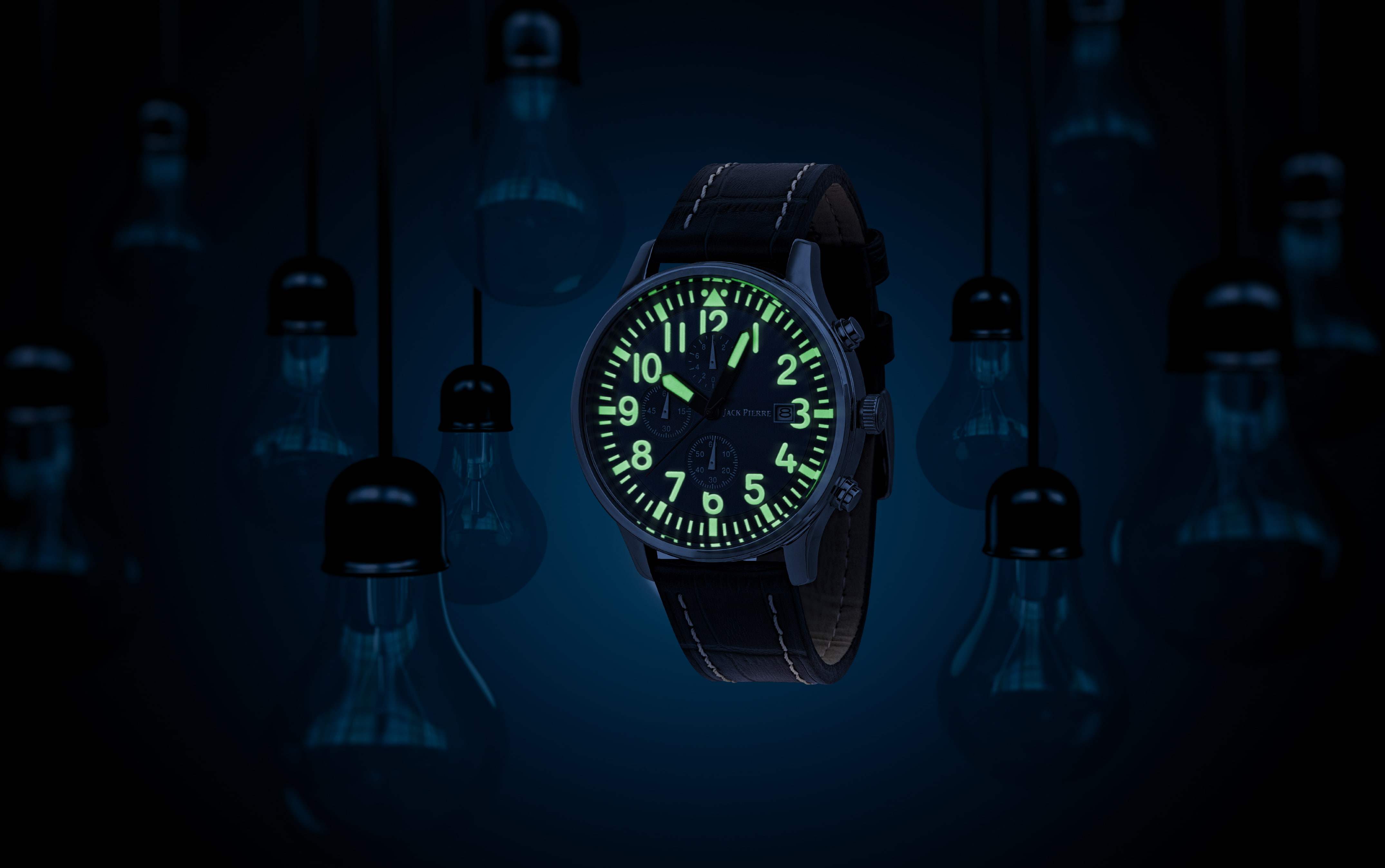 darkness, fluorine, 4K, Jack pierre, watch, light, HD Wallpaper