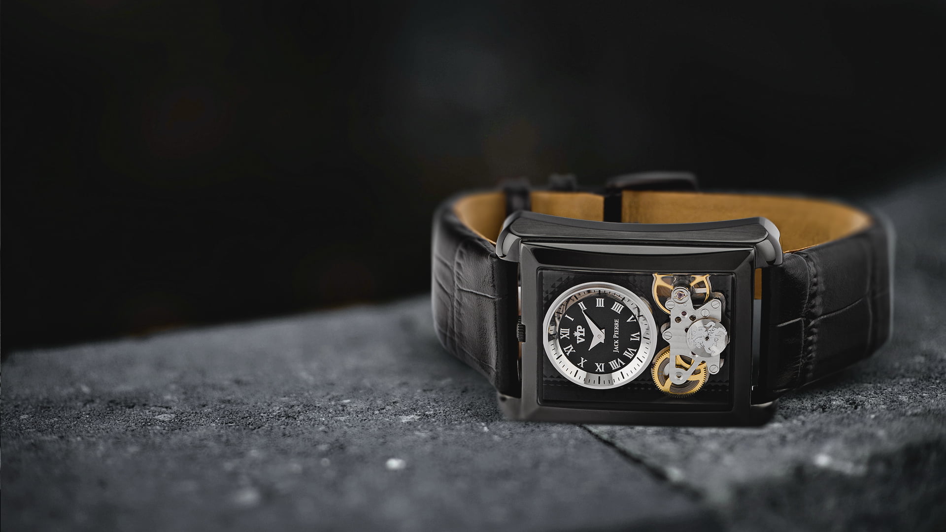 Jack pierre, vip, leather watch, 1080P, HD Wallpaper