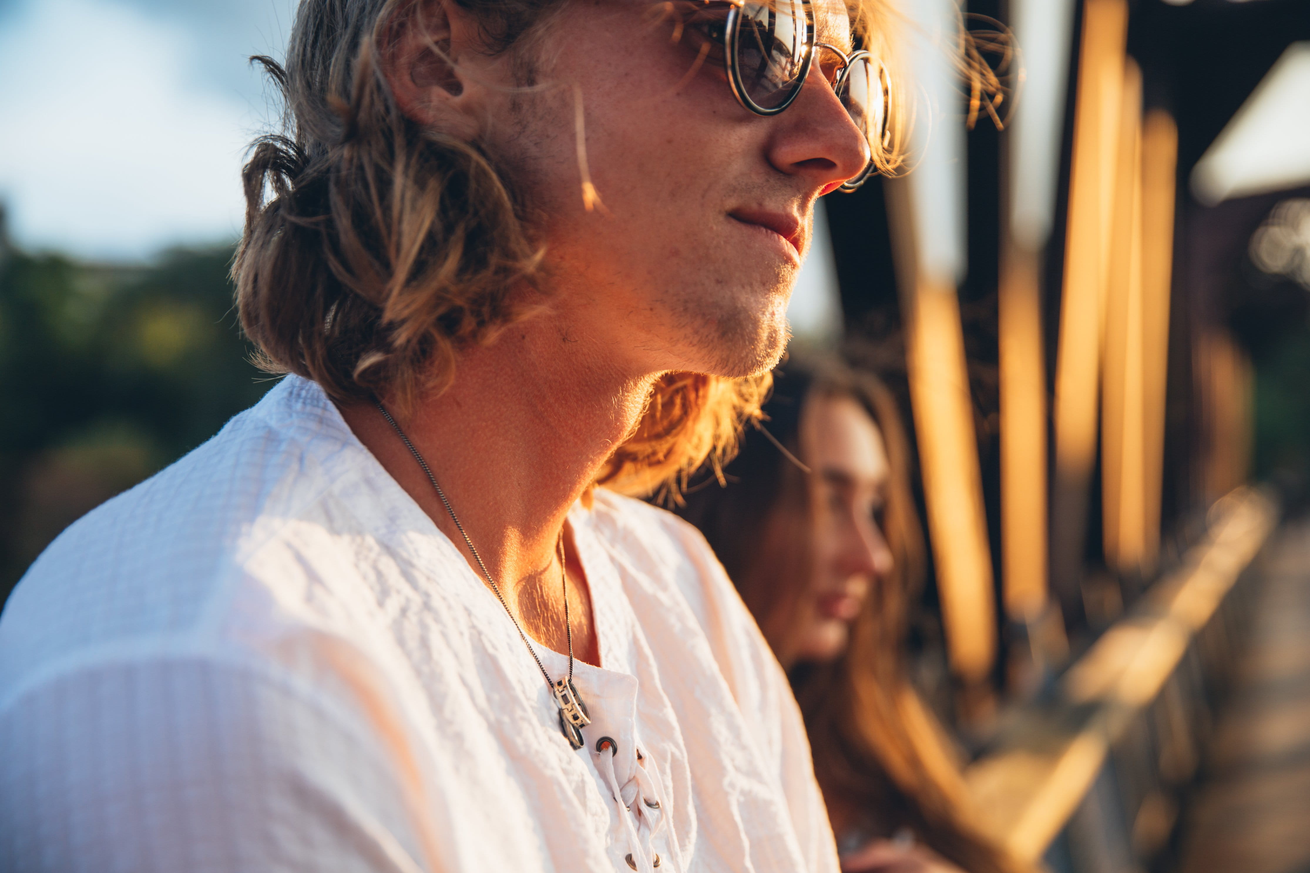 Couple, young men, people, photo, Fashion, Glasses, women, emotion, leisure activity, young, Sunset, males, friendship, Profile, Love, positive emotion, HD Wallpaper
