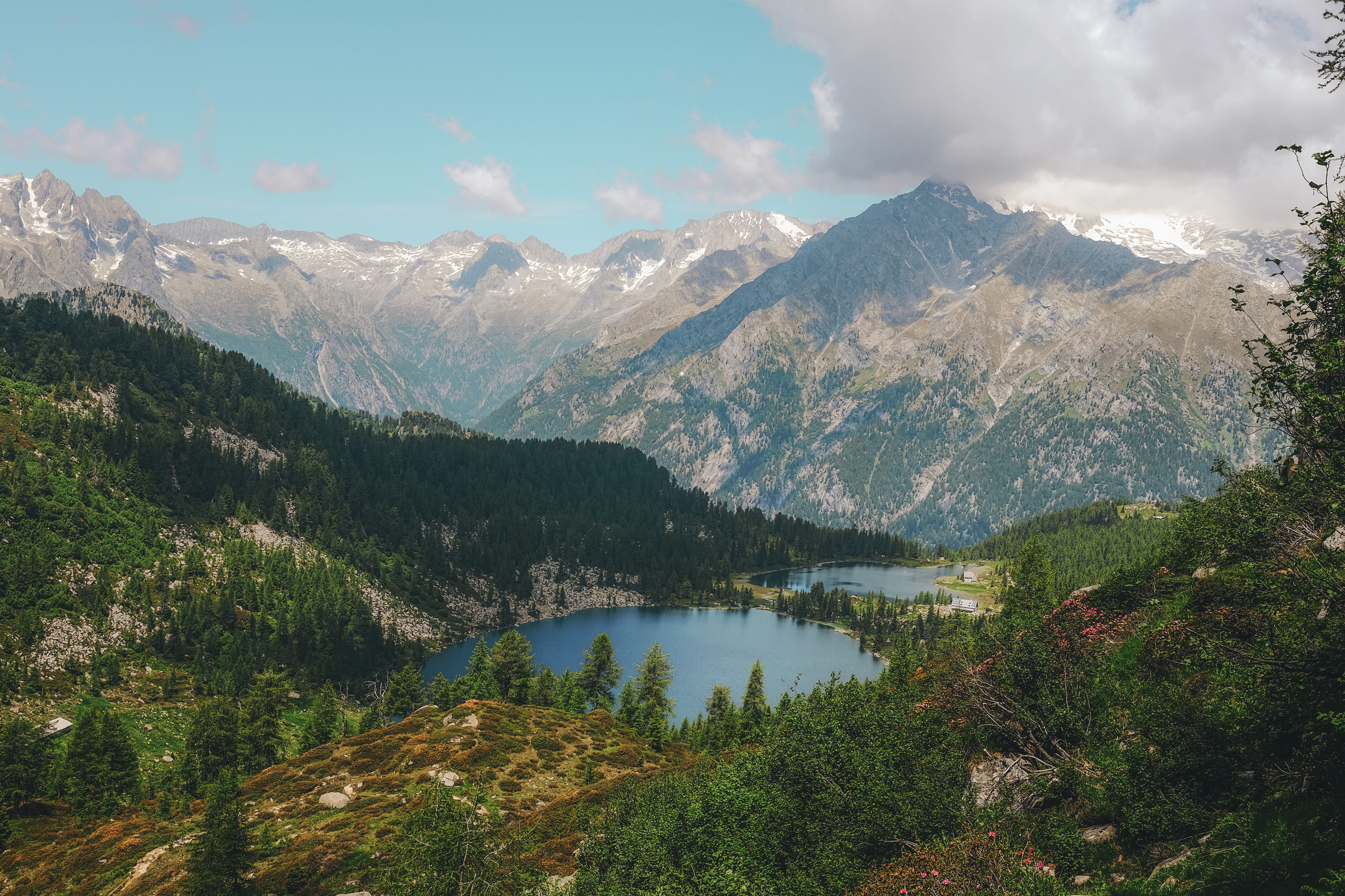 range, forest, wanderlust, xt10, summer, water, sky, austria, blue, europe, photography, reflection, mountain, beauty In Nature, sunlight, tree, meadow, HD Wallpaper