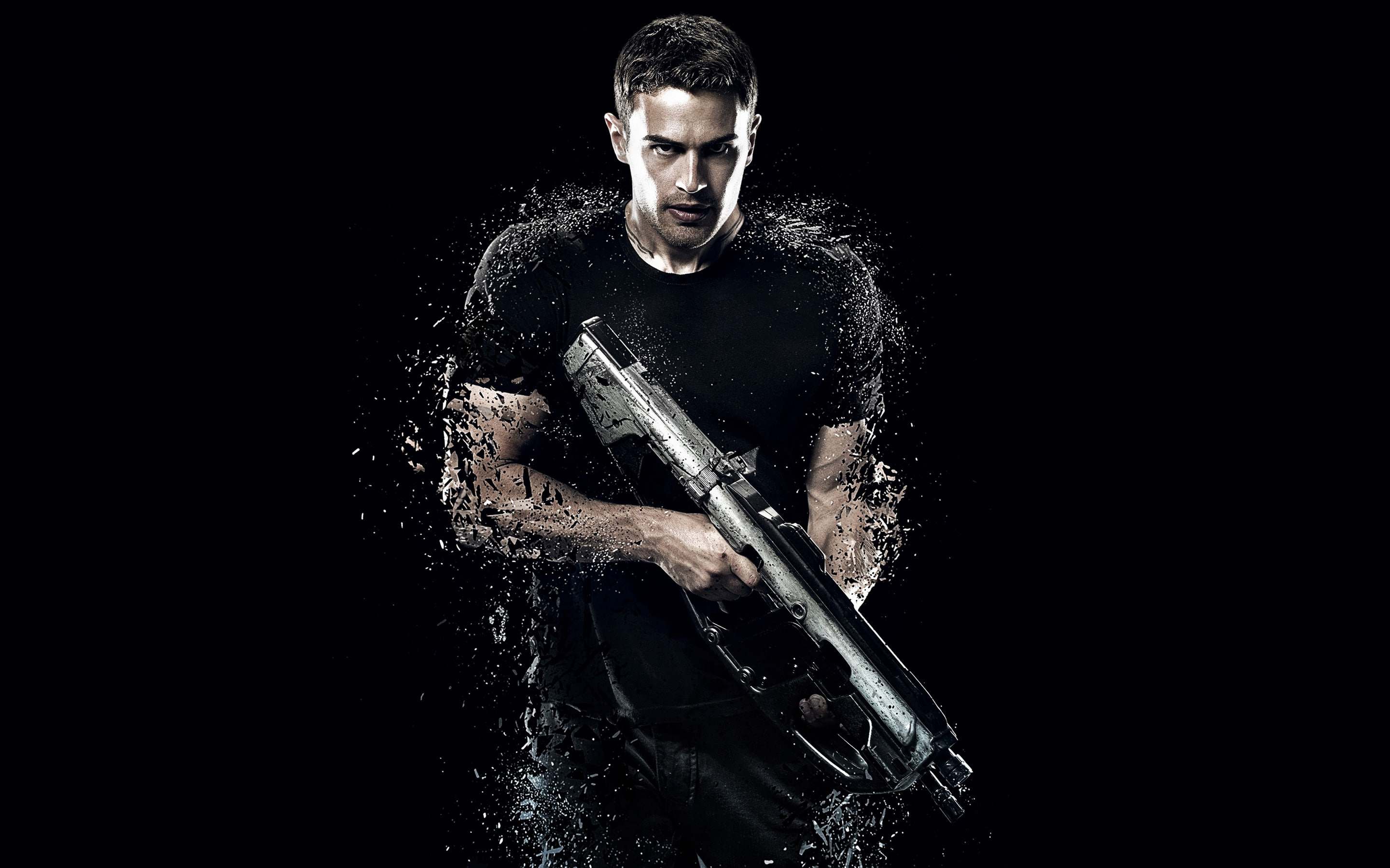 s, 2K, four, neck, crew, shirt, james, men, rifle, gray, t, insurgent, theo, black, HD Wallpaper