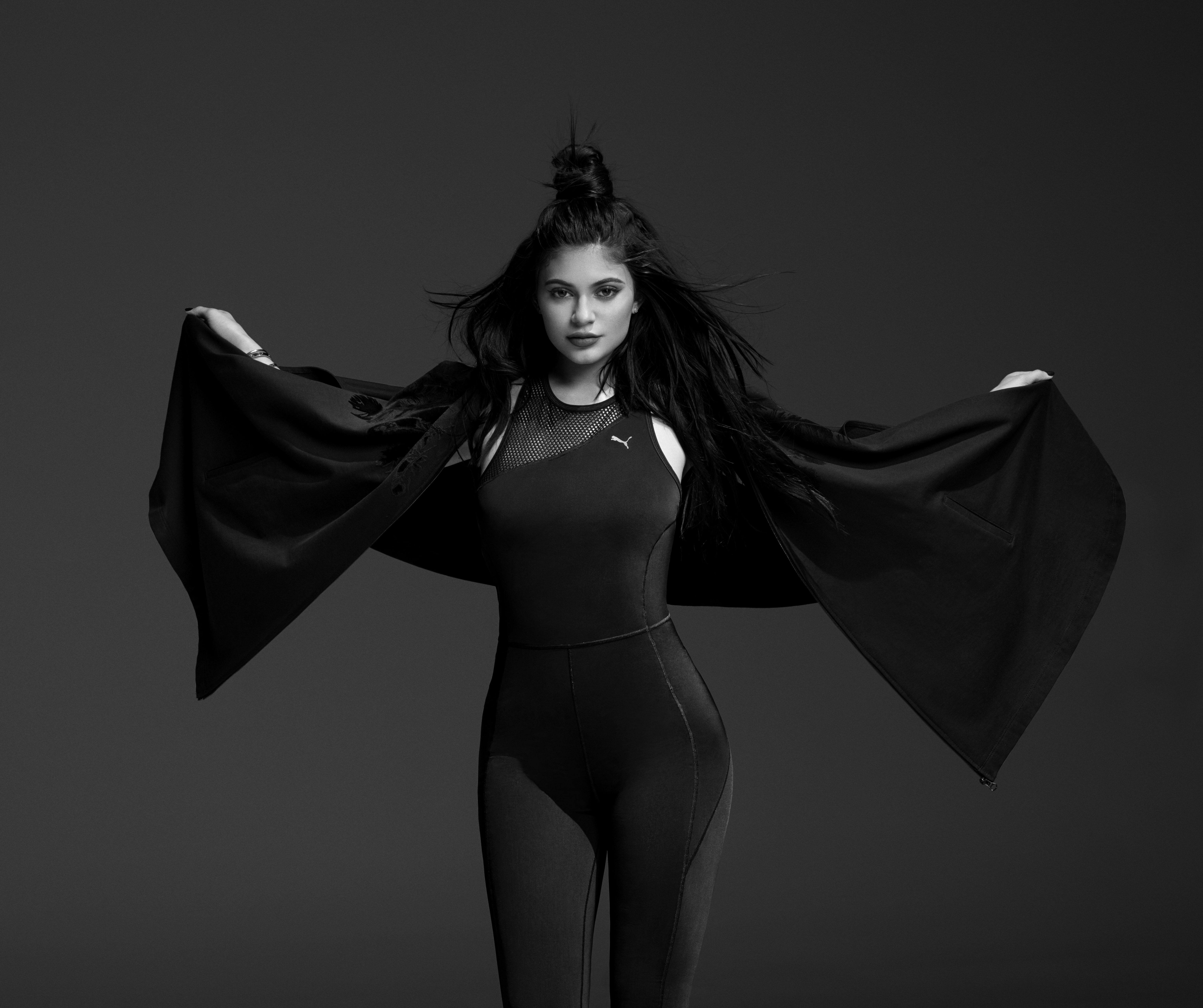 Puma, 5K, 5K, Photoshoot, Black, Kylie Jenner, HD Wallpaper