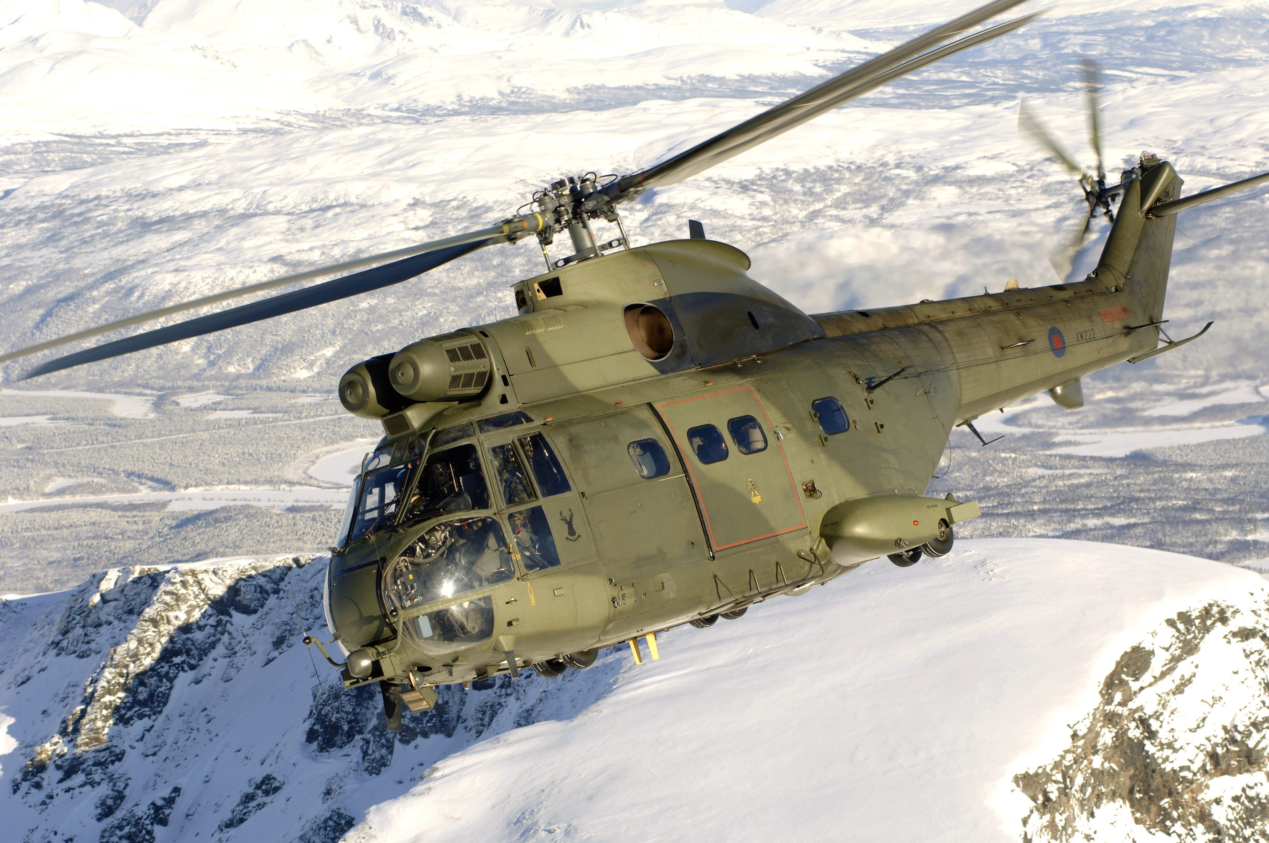 Super Puma, fighter, Eurocopter EC225, European Air Force, 4K, helicopter, HD Wallpaper
