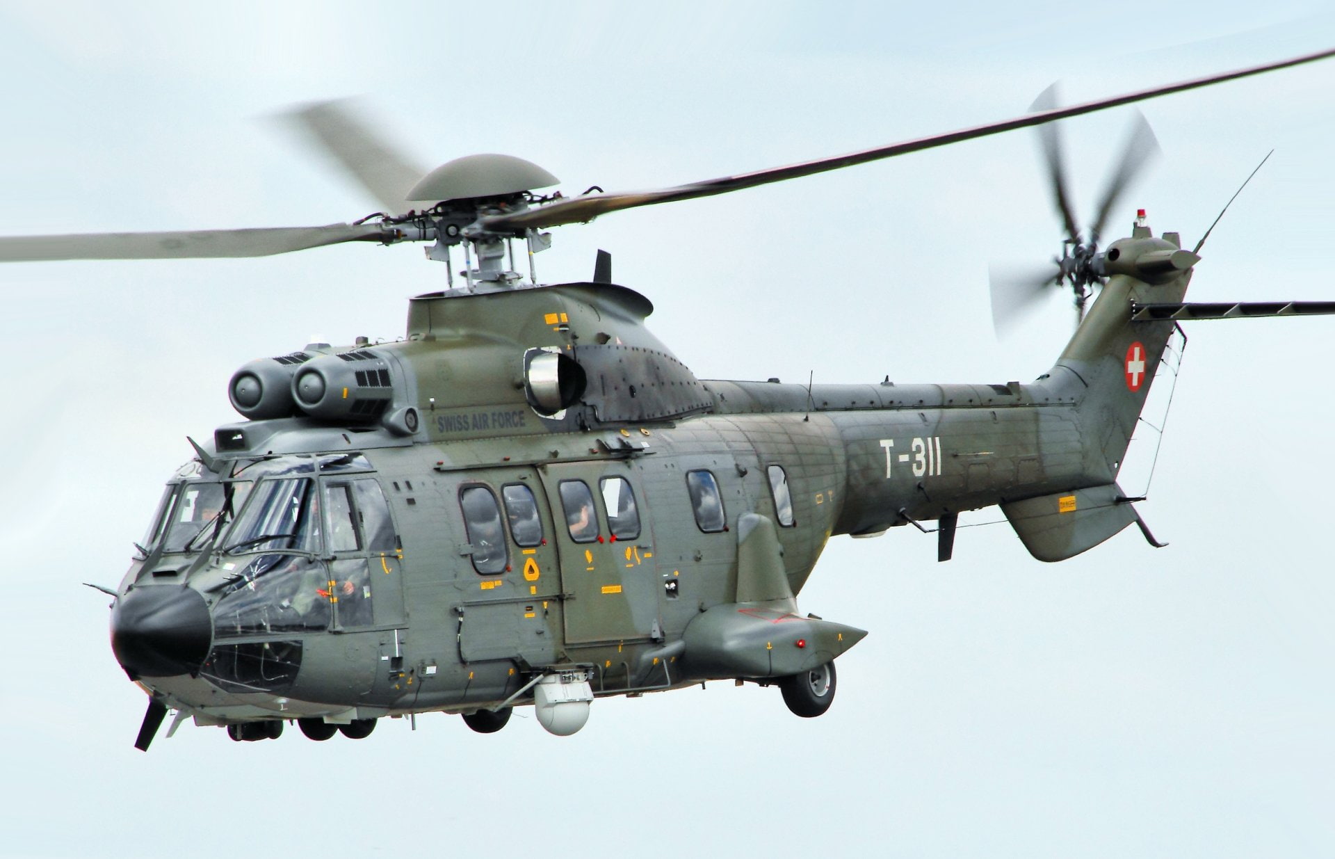 Helicopter, Military Helicopters, Military, Eurocopter AS332 Super Puma, Swiss Air Force, 1080P, HD Wallpaper