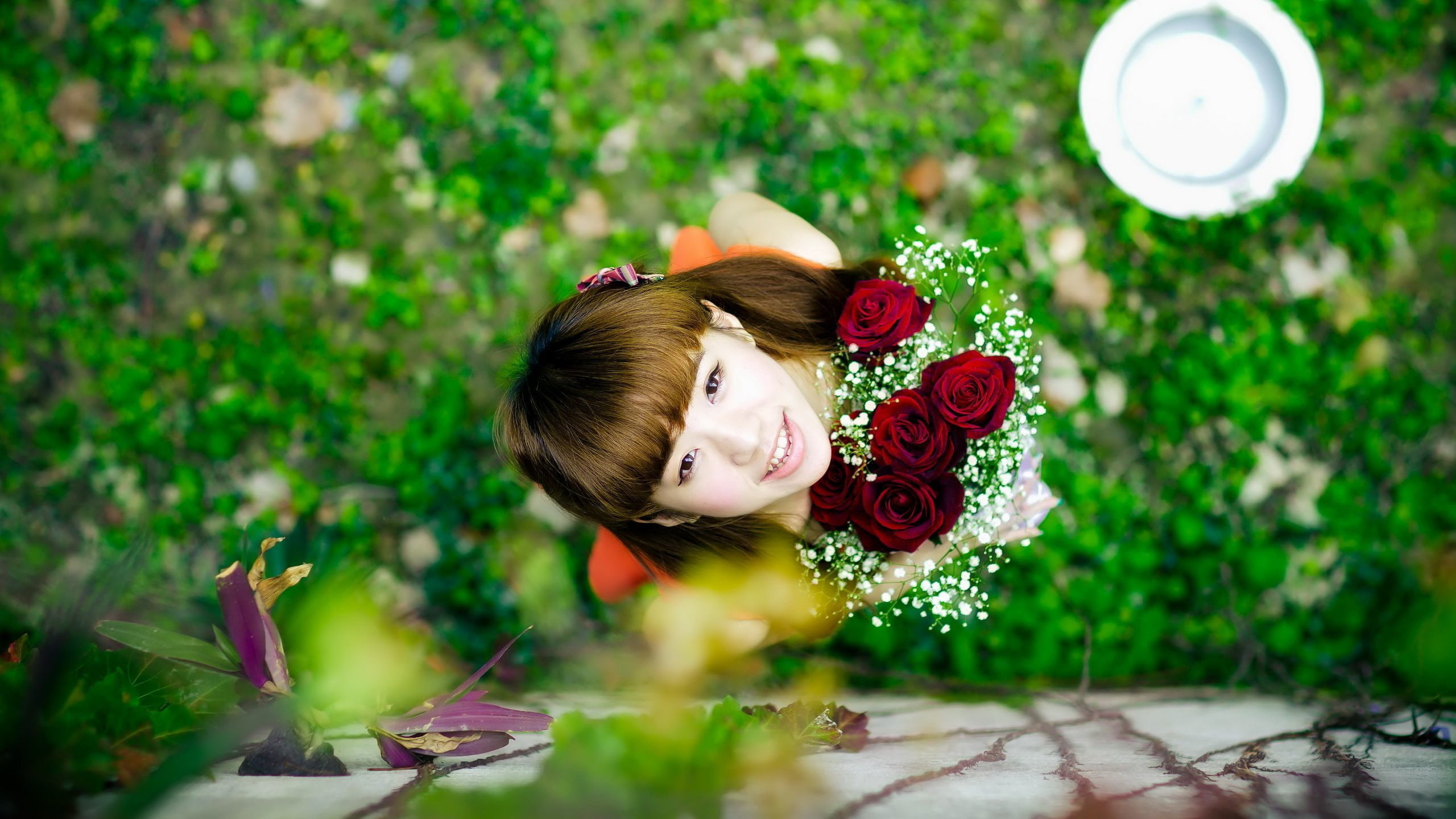 girls, 2K, 4k wallapapers, 2560x1440, asian, Rose, HD Wallpaper