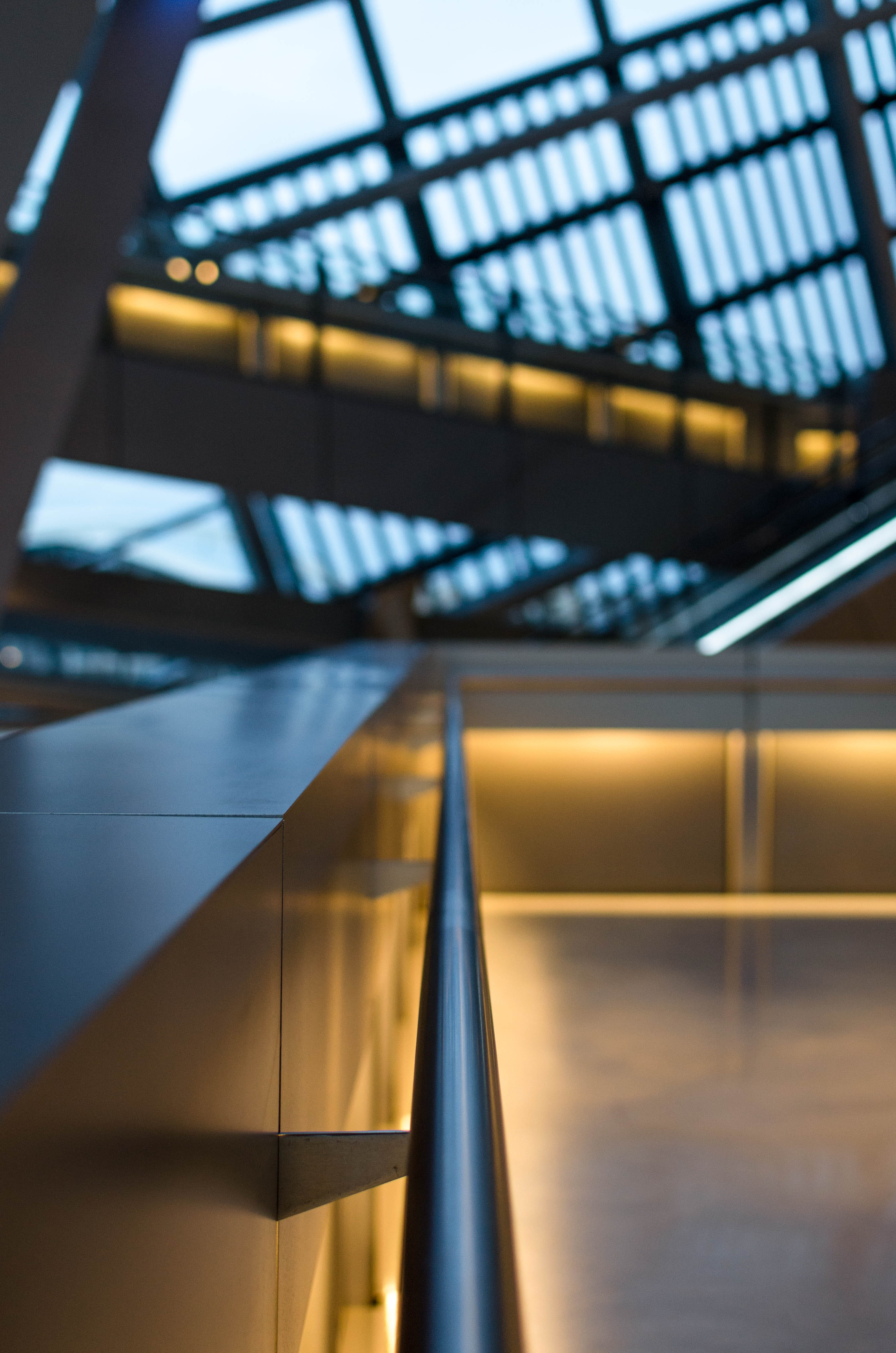 interior design, illuminated, connection, modern, neon, travel, railroad station, design, steel, futuristic design, reflection, skylight, ceiling, inside, Phone HD Wallpaper