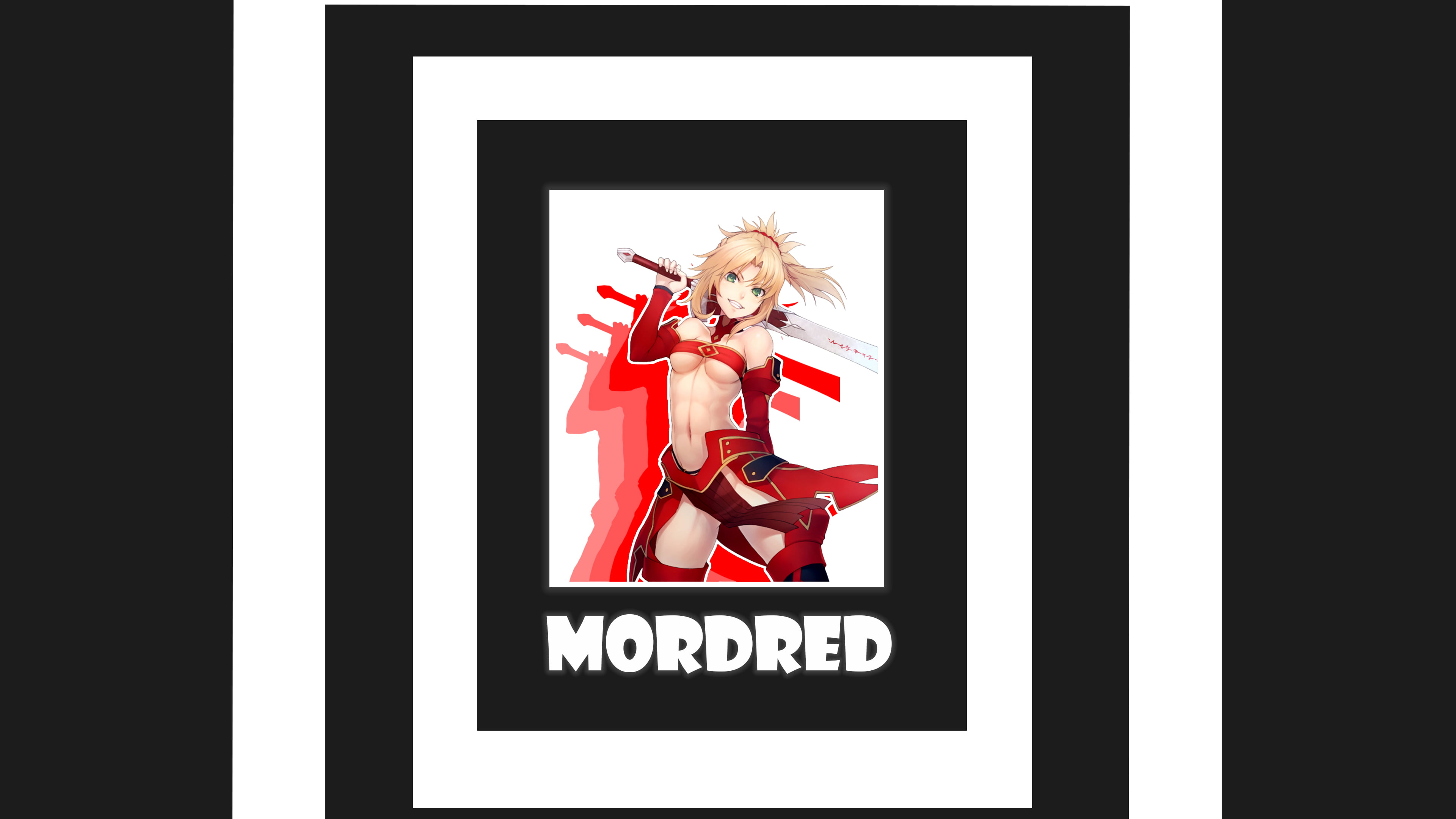 4K, cleavage, underboob, Fate/Apocrypha, minimalism, anime girls, Mordred, Fate Series, HD Wallpaper