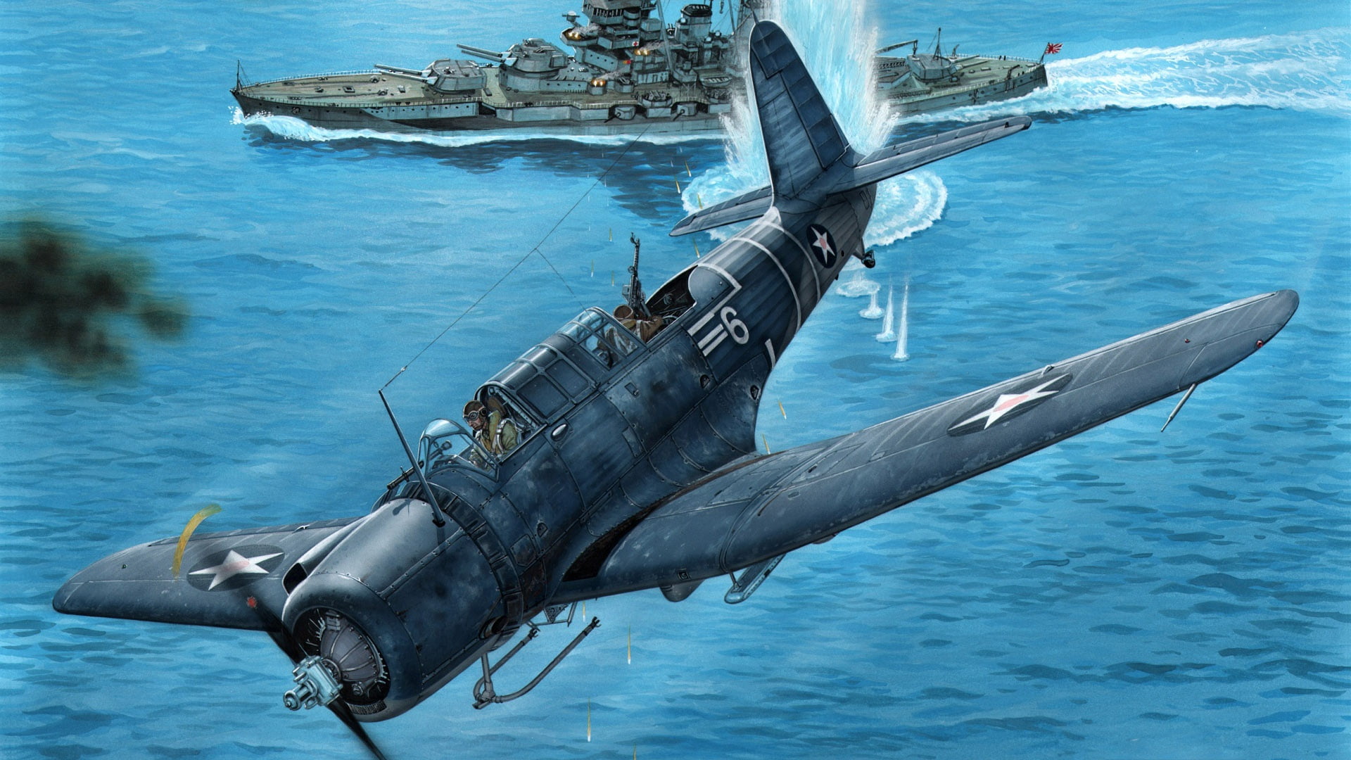 Vought, American carrier-based dive bomber, Vindicator, SB2U-3, 1080P, HD Wallpaper