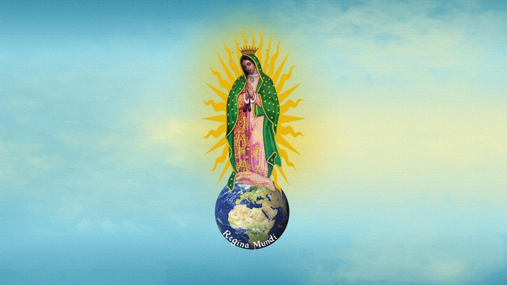 Christianity, painting, 1080P, Earth, clouds, Virgen De Guadalupe, HD Wallpaper
