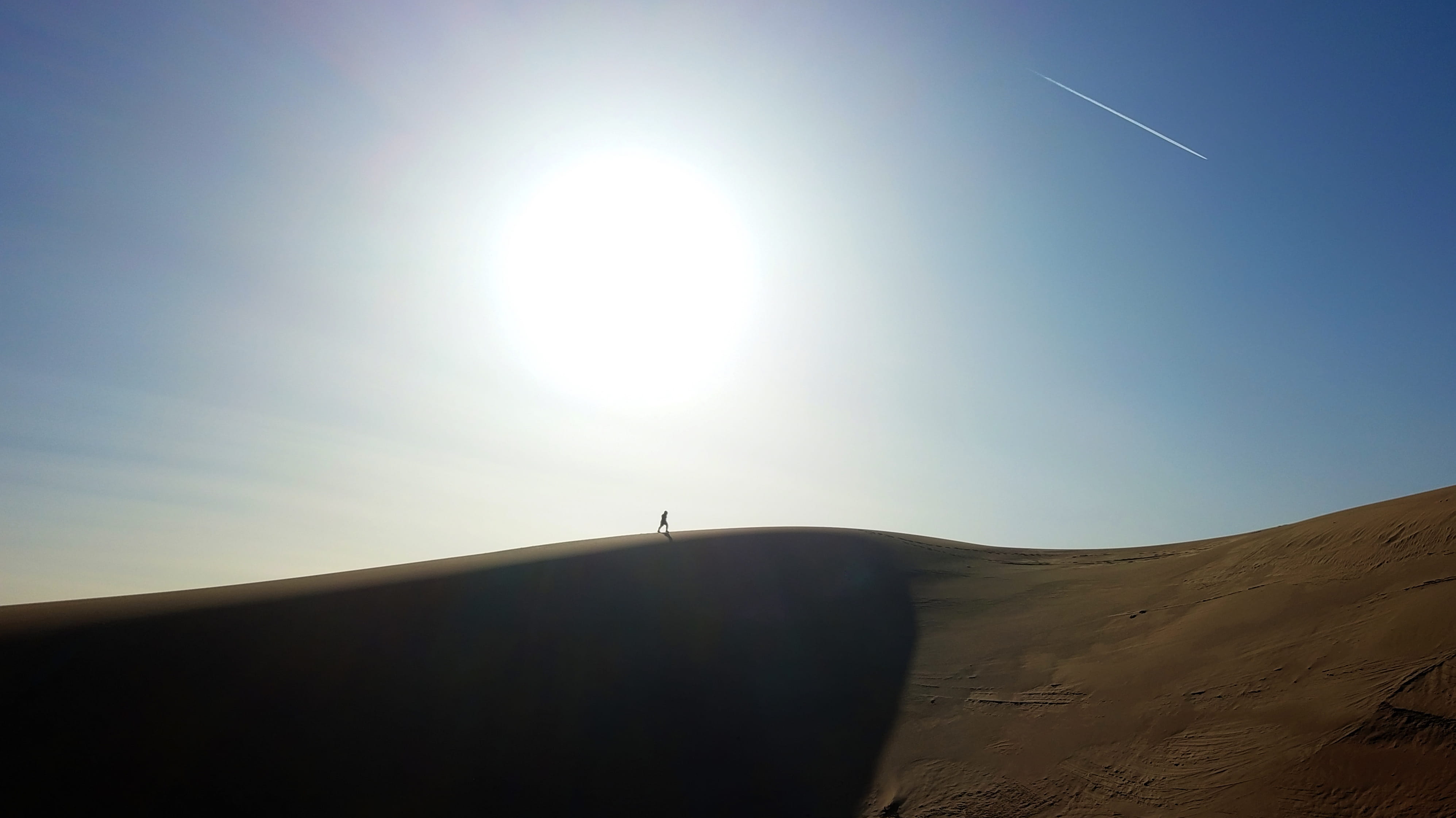 sky, travel, scenics - nature, climate, 4K, beauty in nature, sunbeam, united states, sand, day, desert, nature, non-urban scene, sunlight, sun, guadalupe, HD Wallpaper