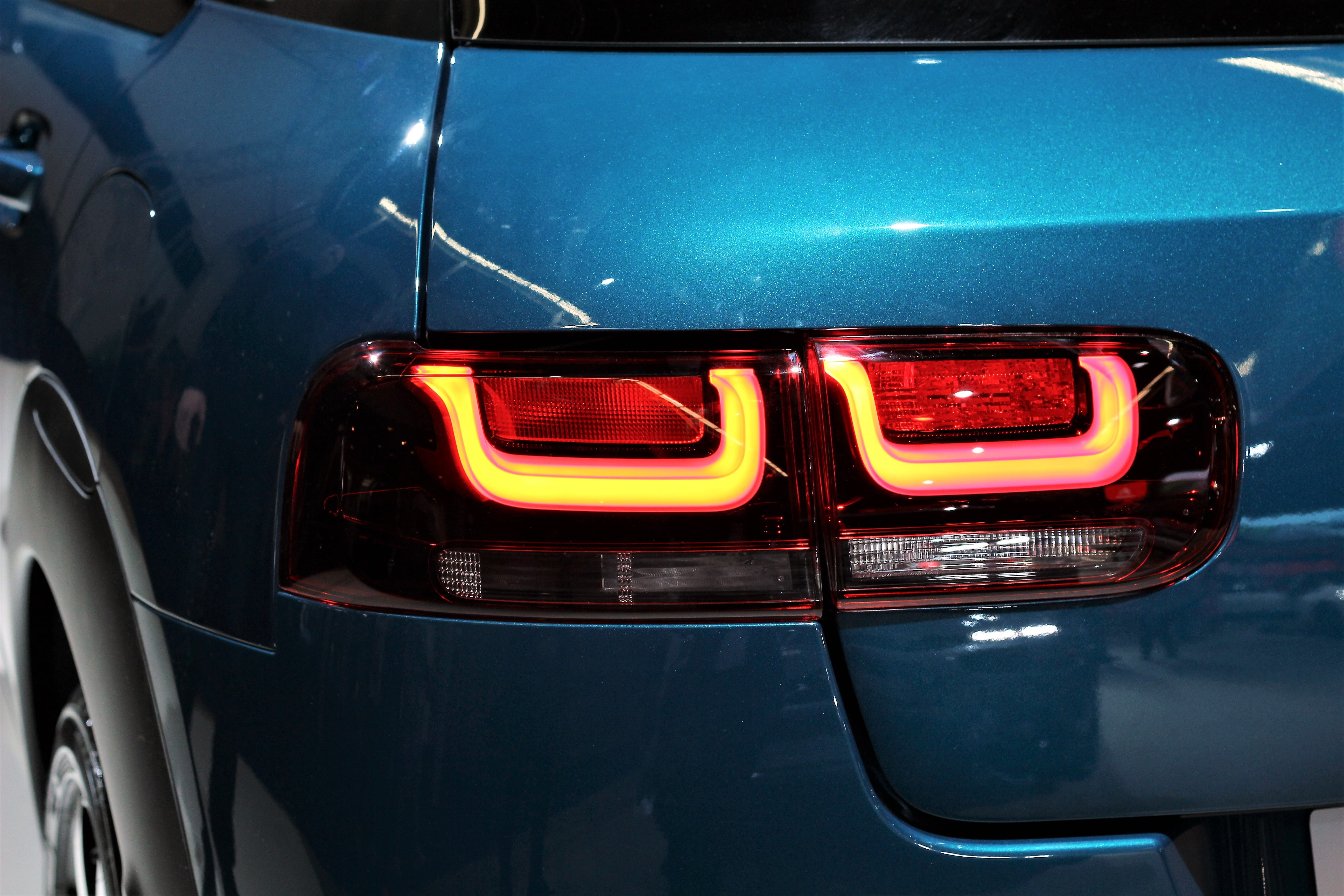 headlight, lighting equipment, glass - material, stationary, illuminated, car, close-up, modern, citroen c4 cactus, public show, transportation, modern technology, HD Wallpaper