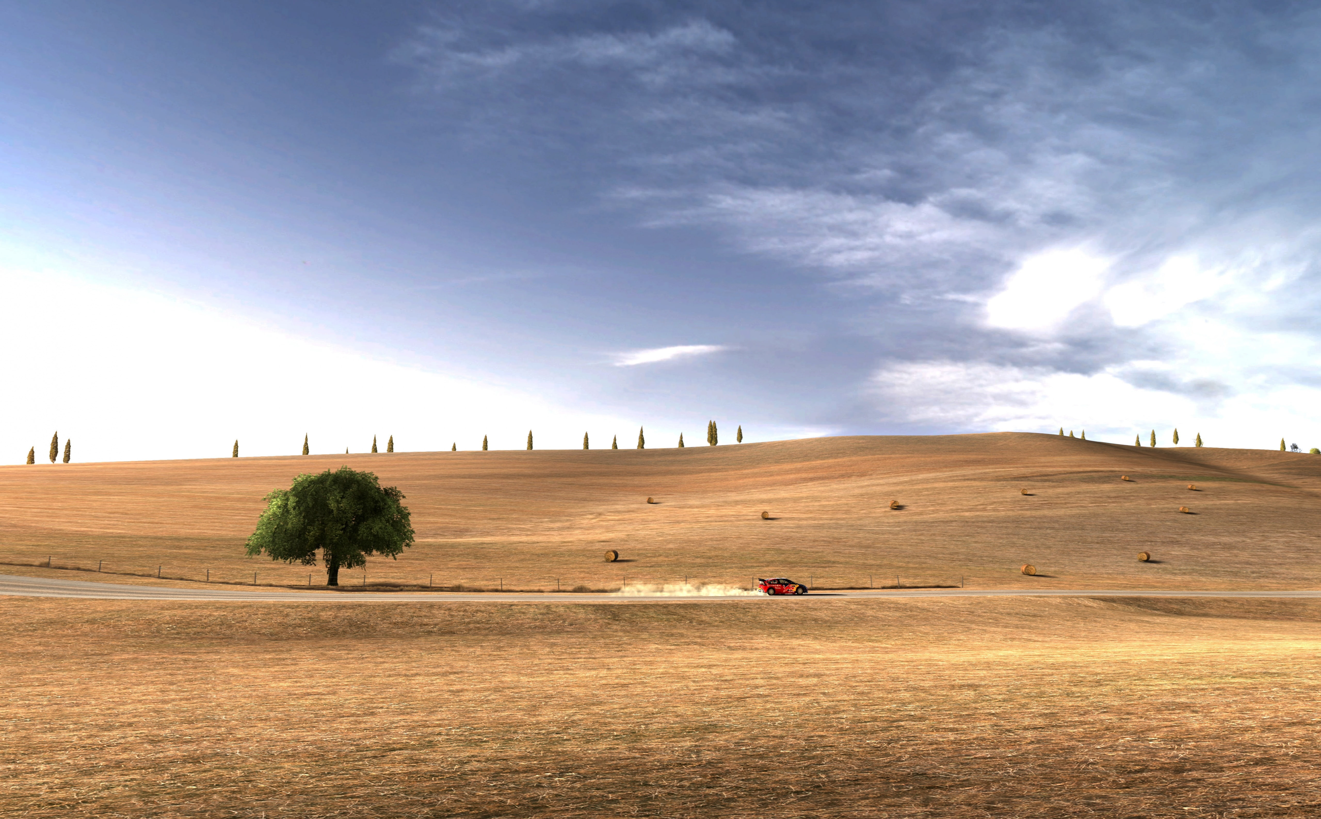beauty in nature, citroen, Rally, transportation, WRC game, plant, environment, scenics - nature, day, outdoors, wrc, cloud - sky, no people, road, tranquility, HD Wallpaper