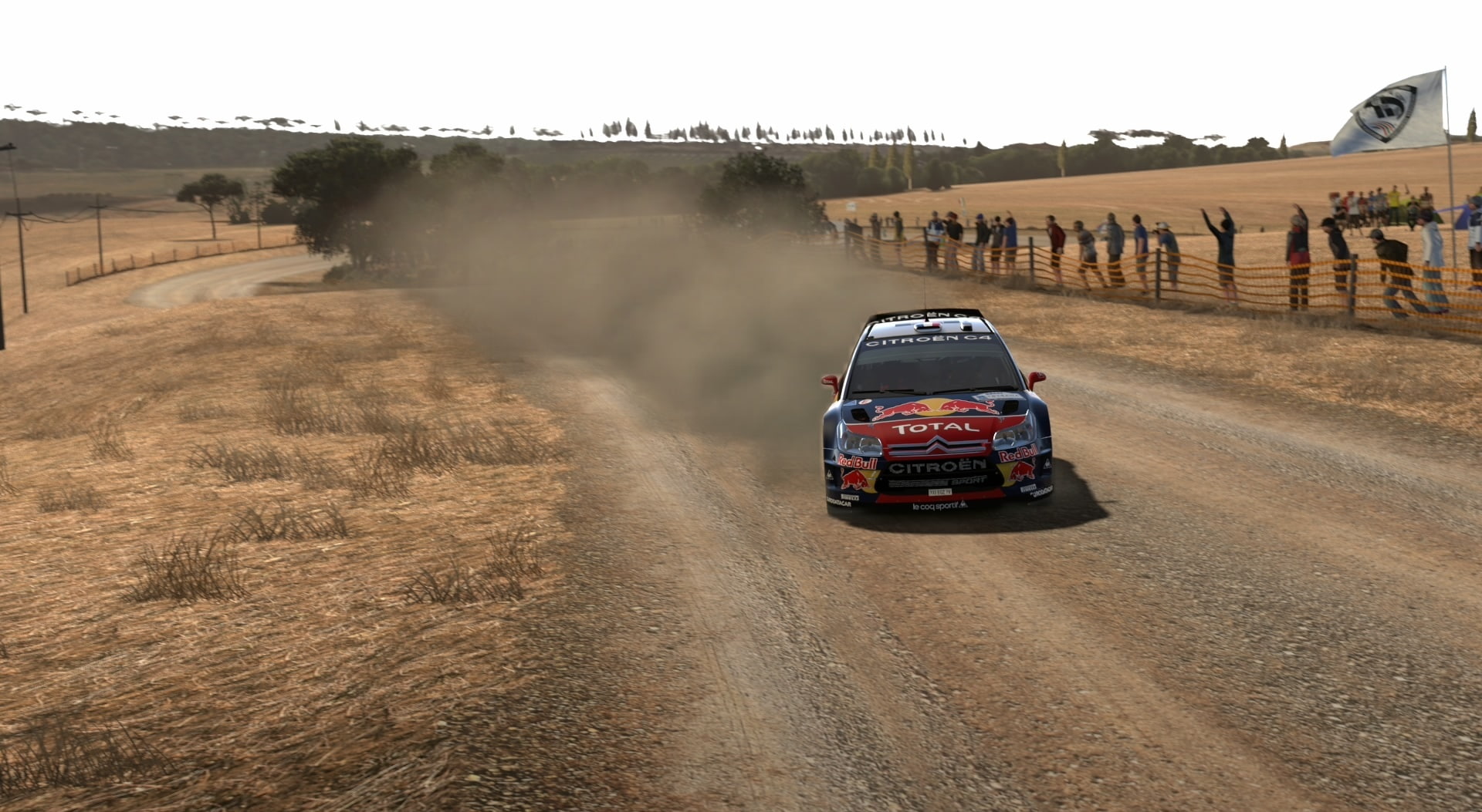 Gran Turismo, outdoors, dust, day, transportation, Games, citroen c4, driving, land, incidental people, landscape, motor vehicle, video game, land vehicle, HD Wallpaper