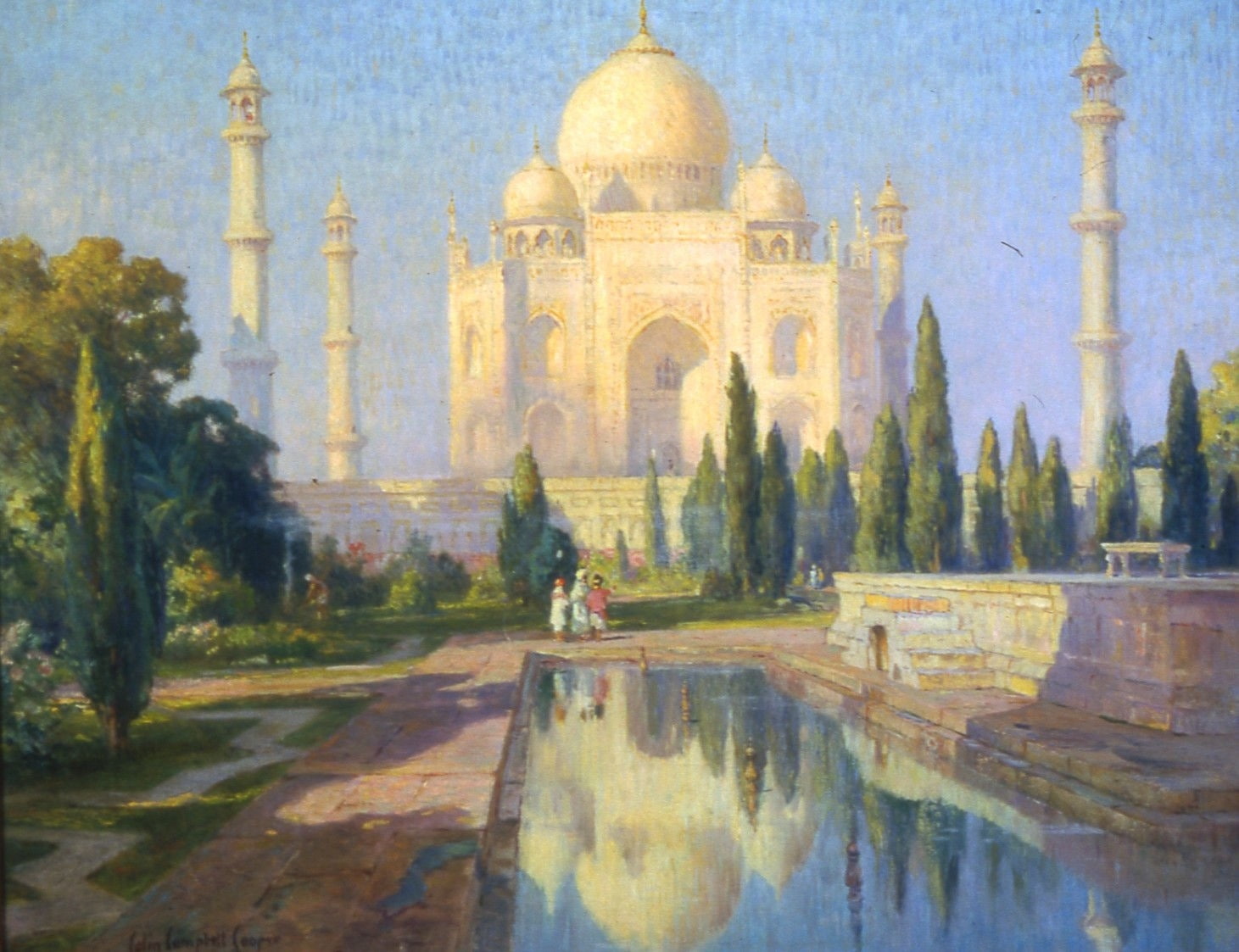 Colin Campbell Cooper, day, building exterior, built structure, Taj Mahal, tourism, plant, architecture, classic art, ancient civilization, travel destinations, HD Wallpaper