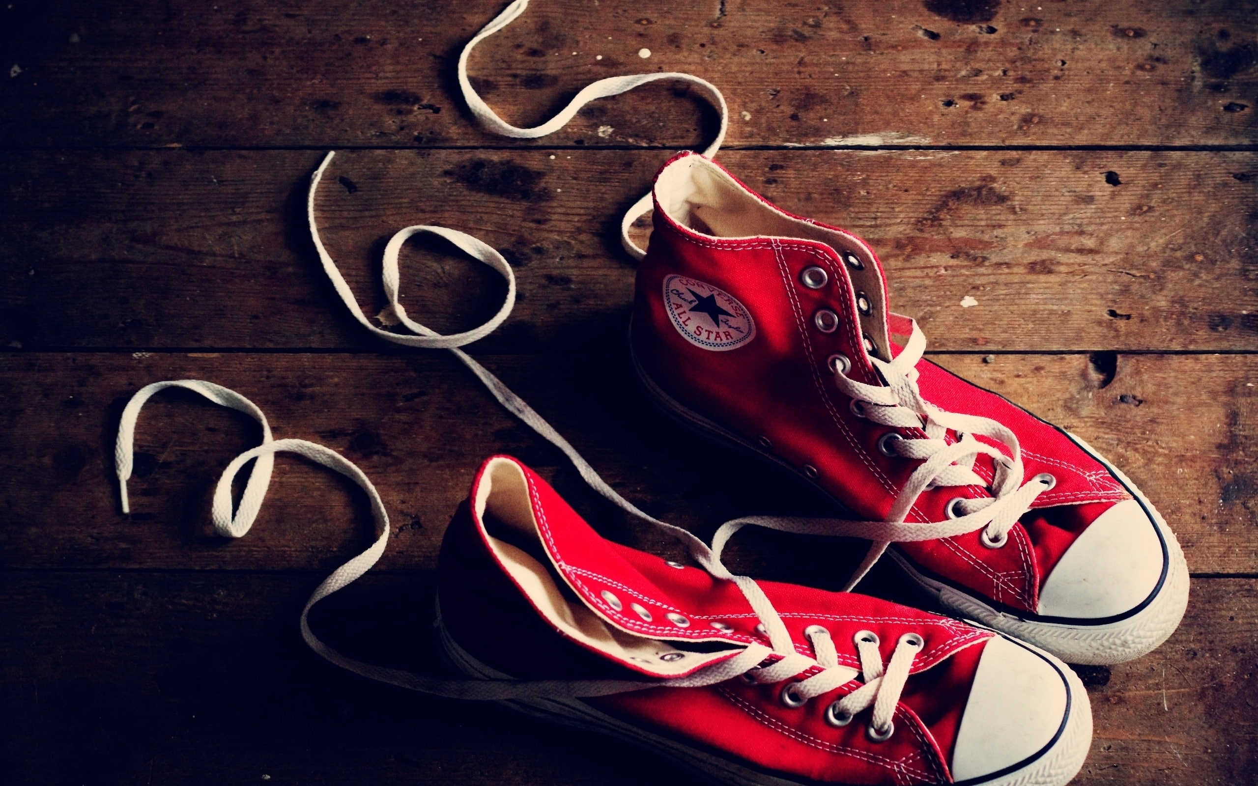 photo, shoes, converse, red, tennis, 2K, HD Wallpaper