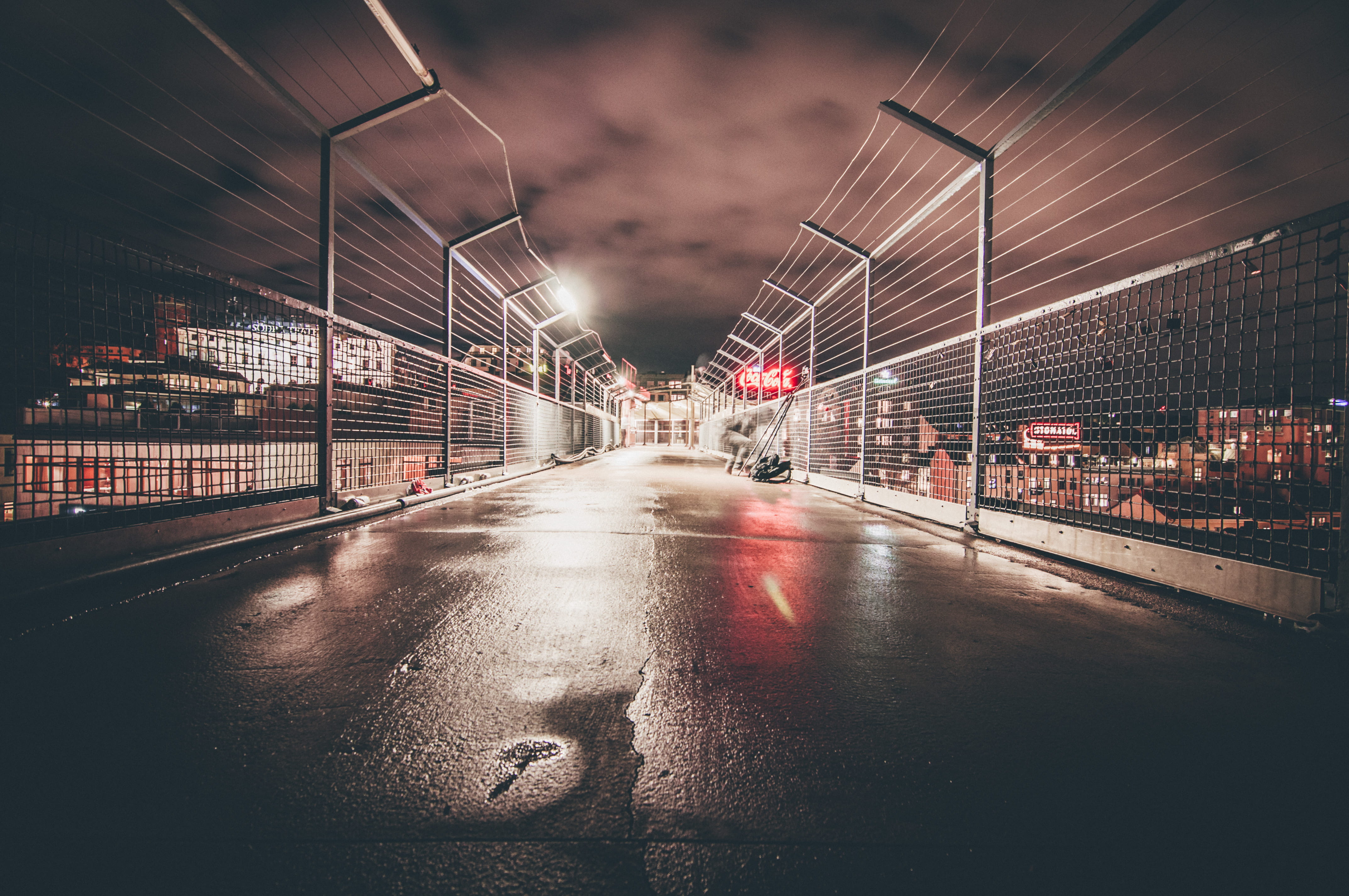 reflection, motion, illuminated, digital composite, outdoors, light, blurred motion, diminishing perspective, direction, street, no people, lights, stockholm, HD Wallpaper