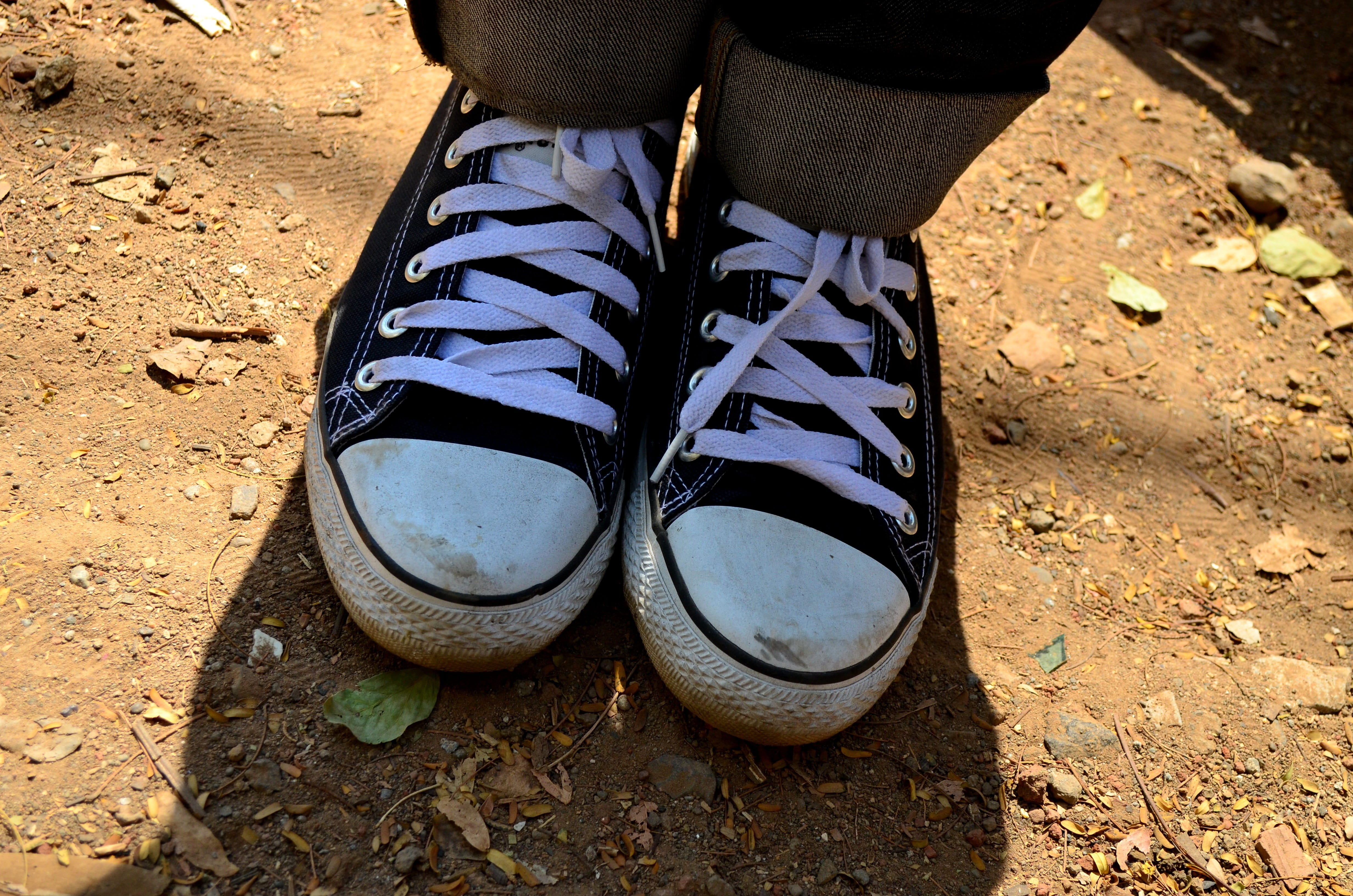 shoe, white, lifestyles, low section, sneakers, unrecognizable person, body part, one person, walk, footwear, lifestyle, ground, casual, real people, human limb, HD Wallpaper
