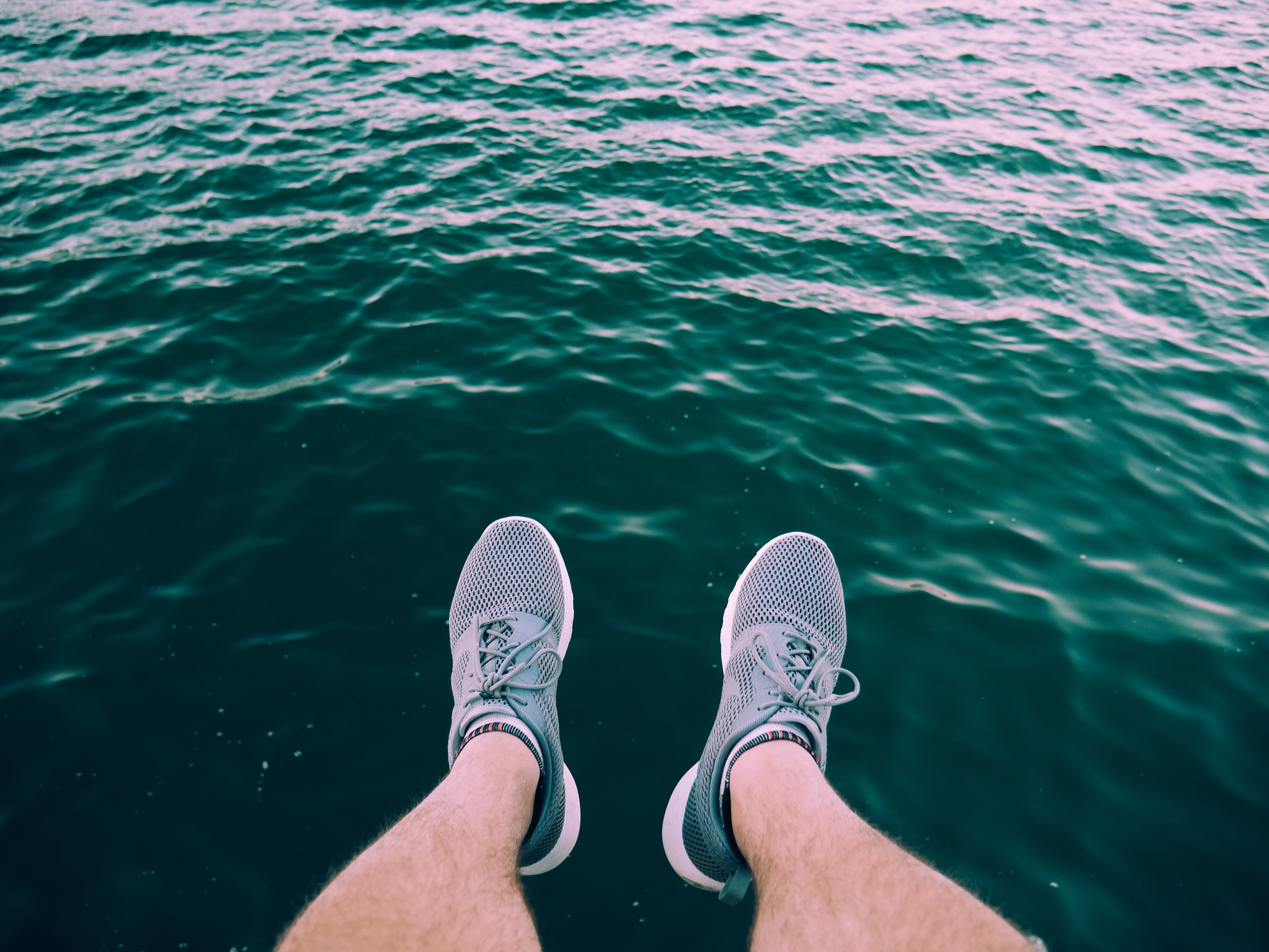 travel, 4K, jeans, wave, ocean, water, footwear, person, human foot, high angle view, one man only, body part, day, human limb, human body part, lifestyles, HD Wallpaper