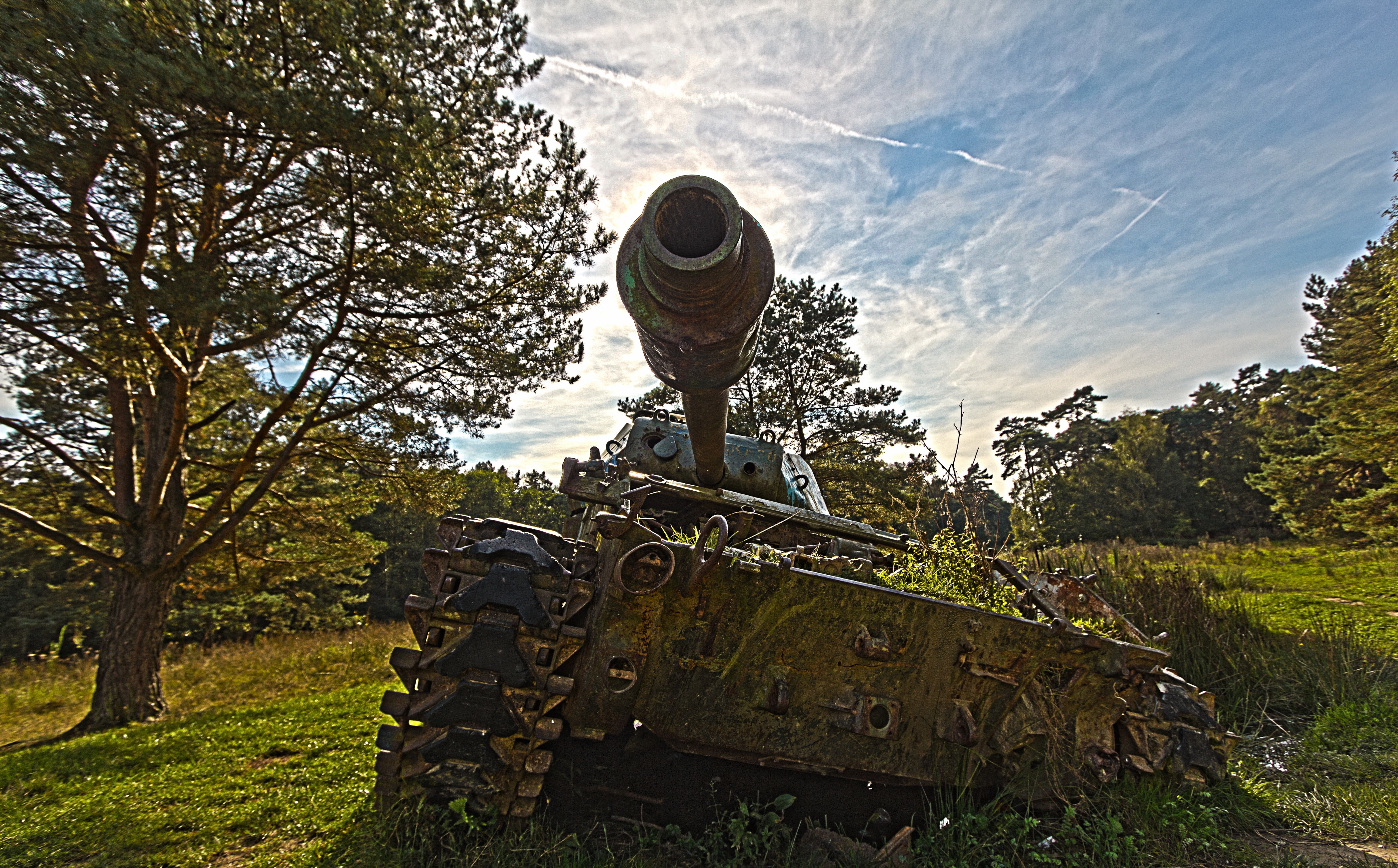 5K, tank, vehicle, rust, wreck, HD Wallpaper