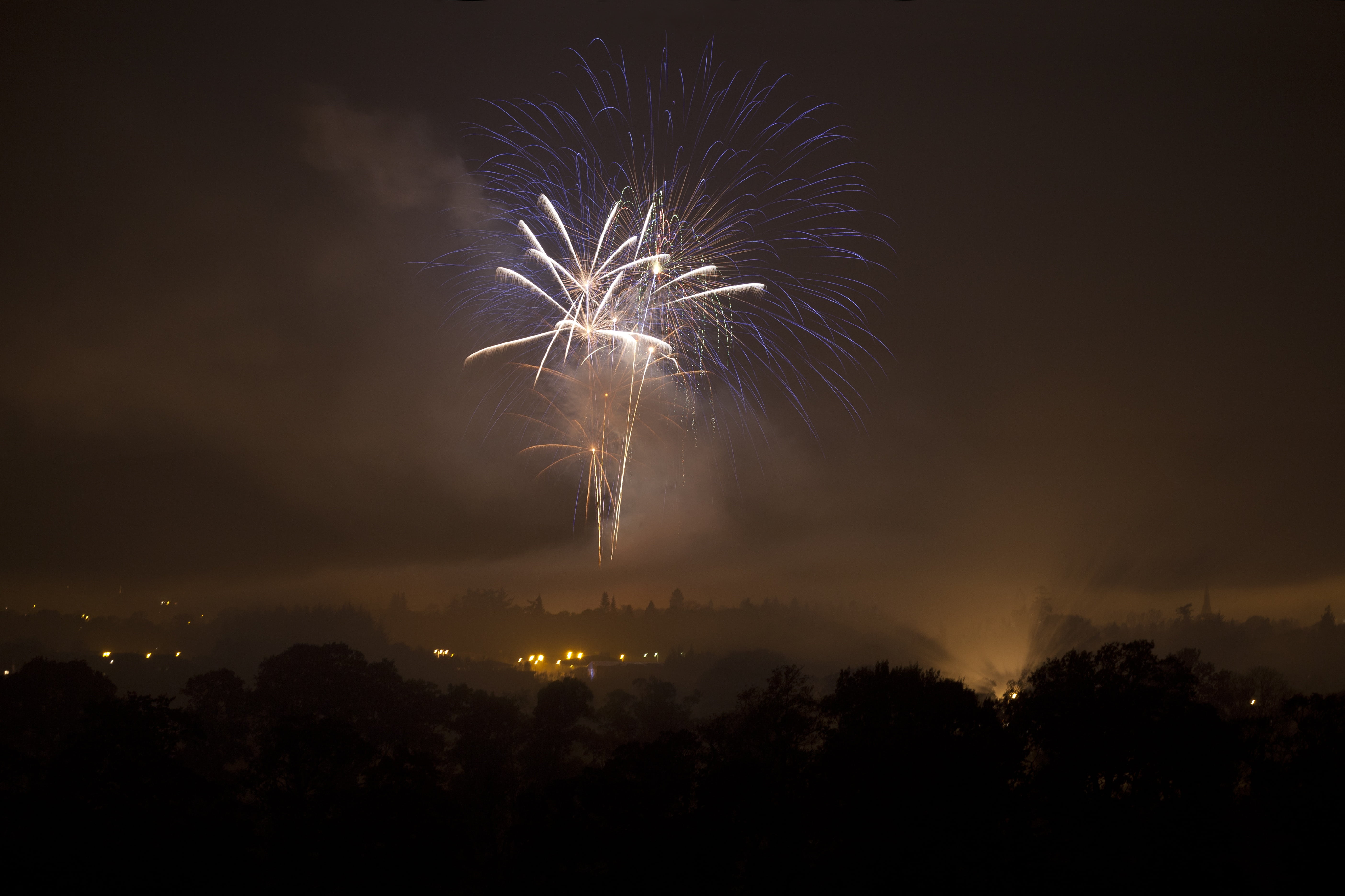 dark, light, bonfire night, guy fawkes, long exposure, fireworks, celebration, sky, explosion, architecture, no people, new years eve, motion, nature, glowing, HD Wallpaper