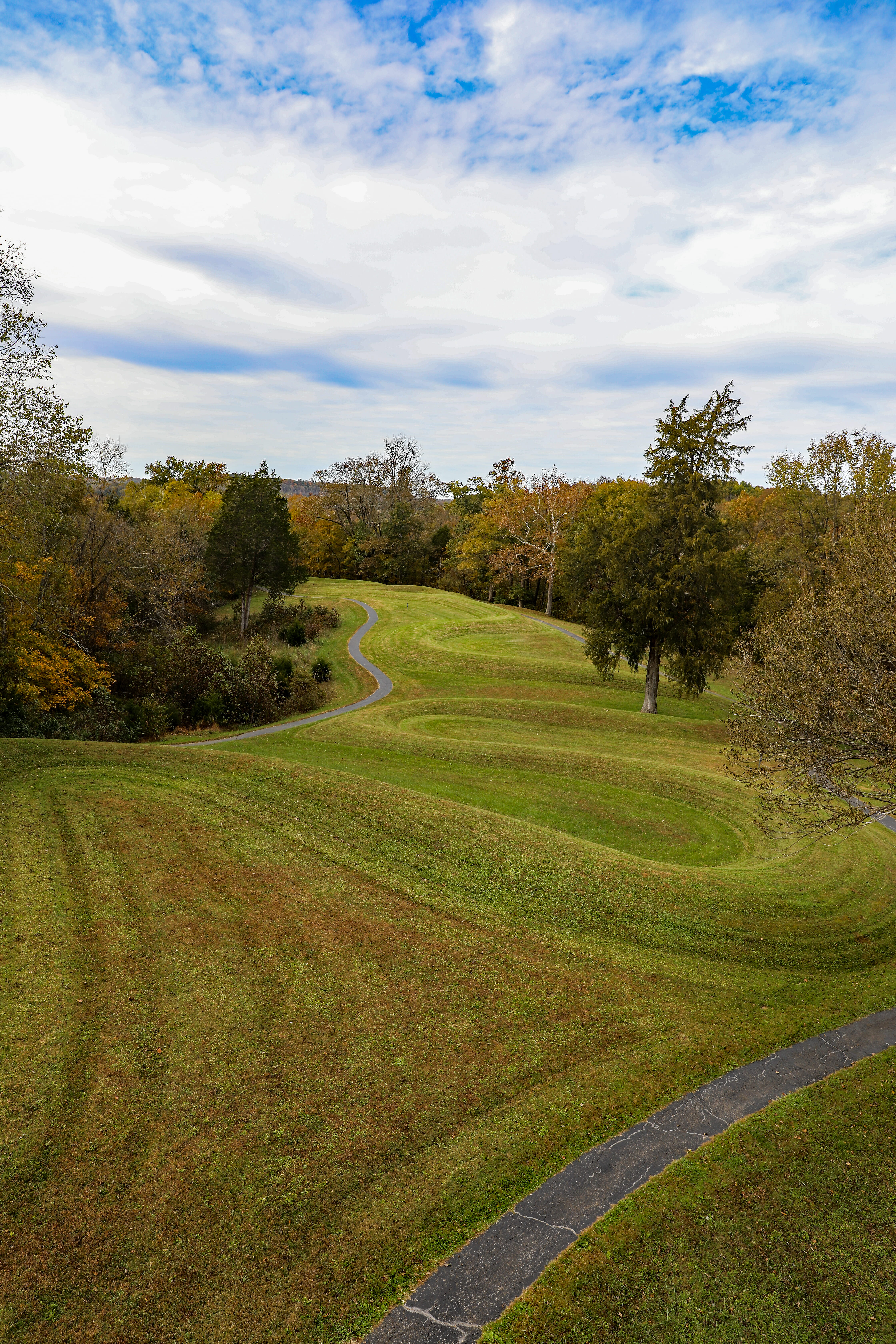 environment, landscape, cloud - sky, beauty in nature, serpent mound historical site, united states, sky, tree, tranquil scene, day, plant, nature, peebles, Phone HD Wallpaper