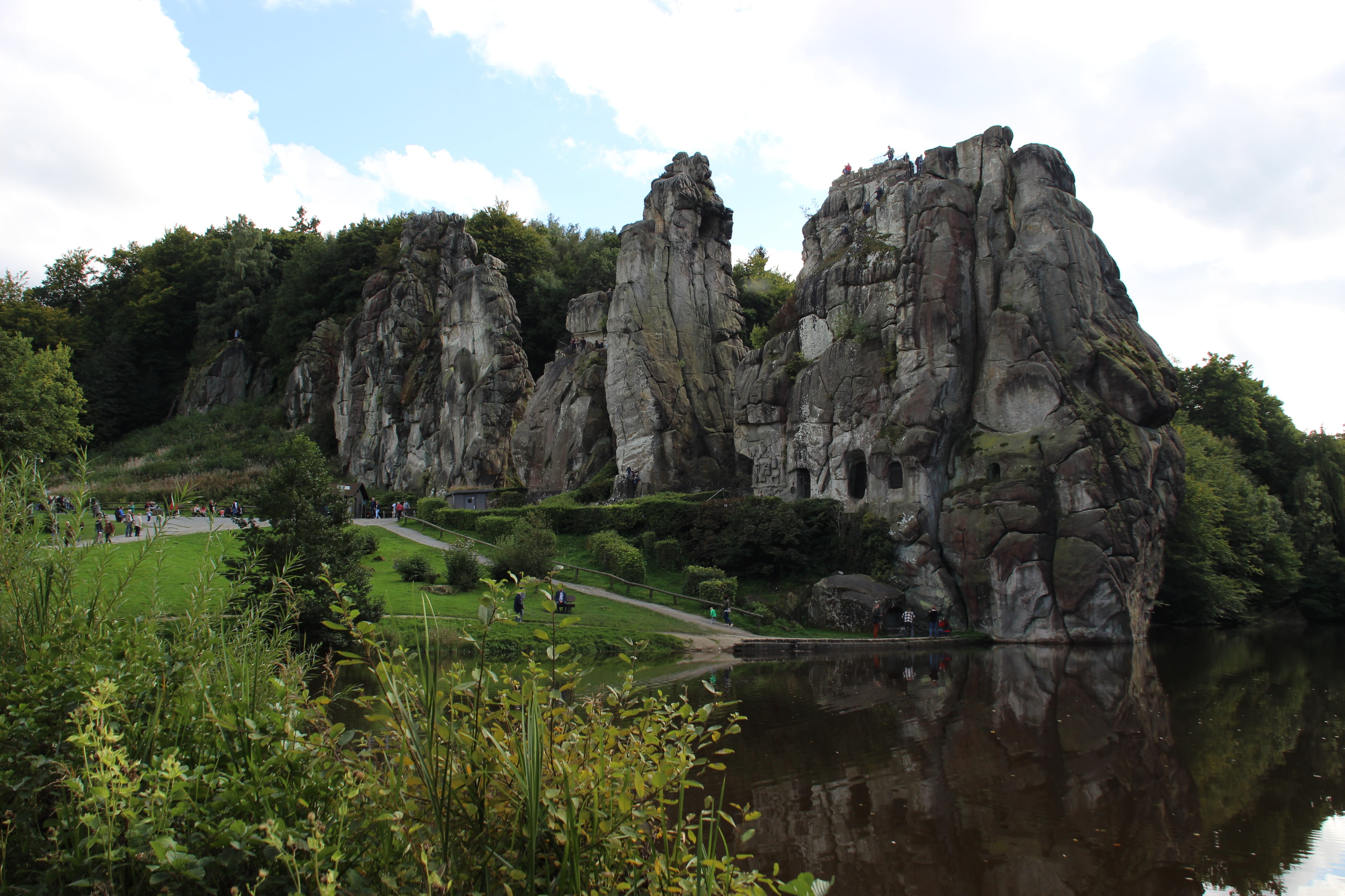 teutoburg forest, tranquility, rock - object, beauty in nature, autumn, sky, places of interest, land, cloud - sky, 5K, stones, tranquil scene, rocky hill, HD Wallpaper