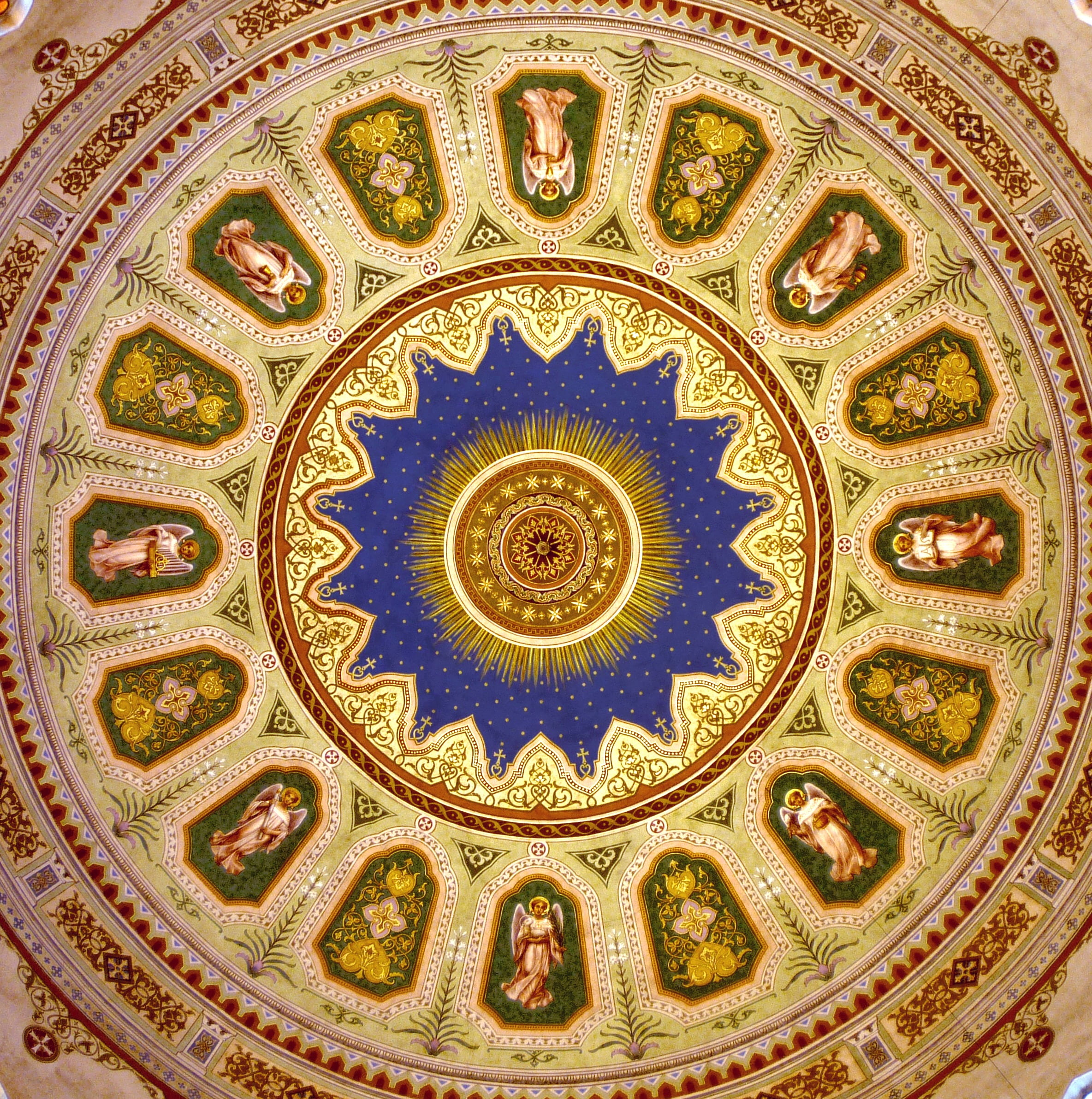 building, indigenous Culture, shape, ornate, qasim khanate, church, pecs, art and craft, dome, artwork, place of worship, mosque, 1080P, indoors, directly below, Phone HD Wallpaper