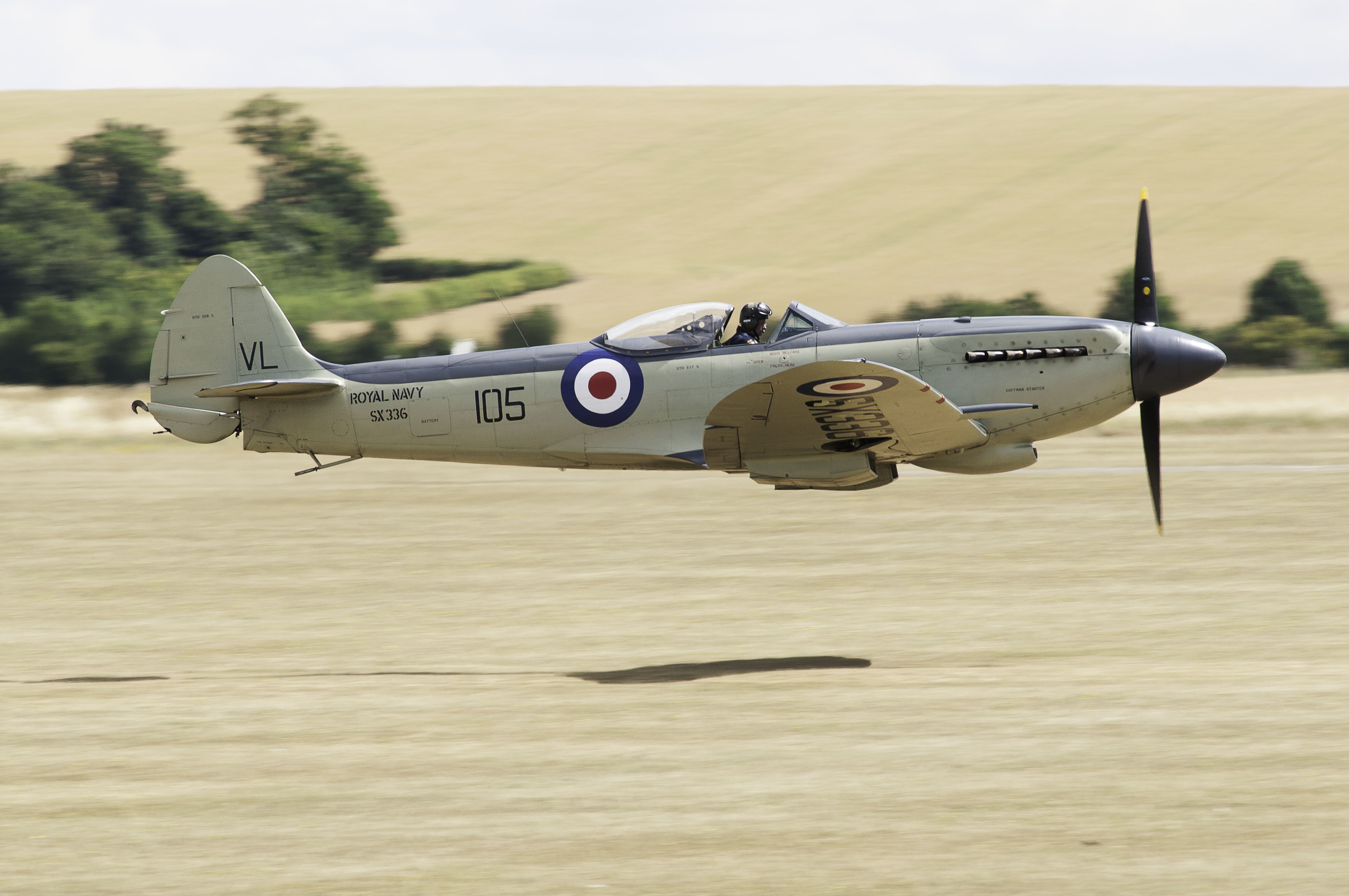 during the Second world war, Supermarine Seafire, deck, fighter, British, the plane, F.XVII, 4K, HD Wallpaper