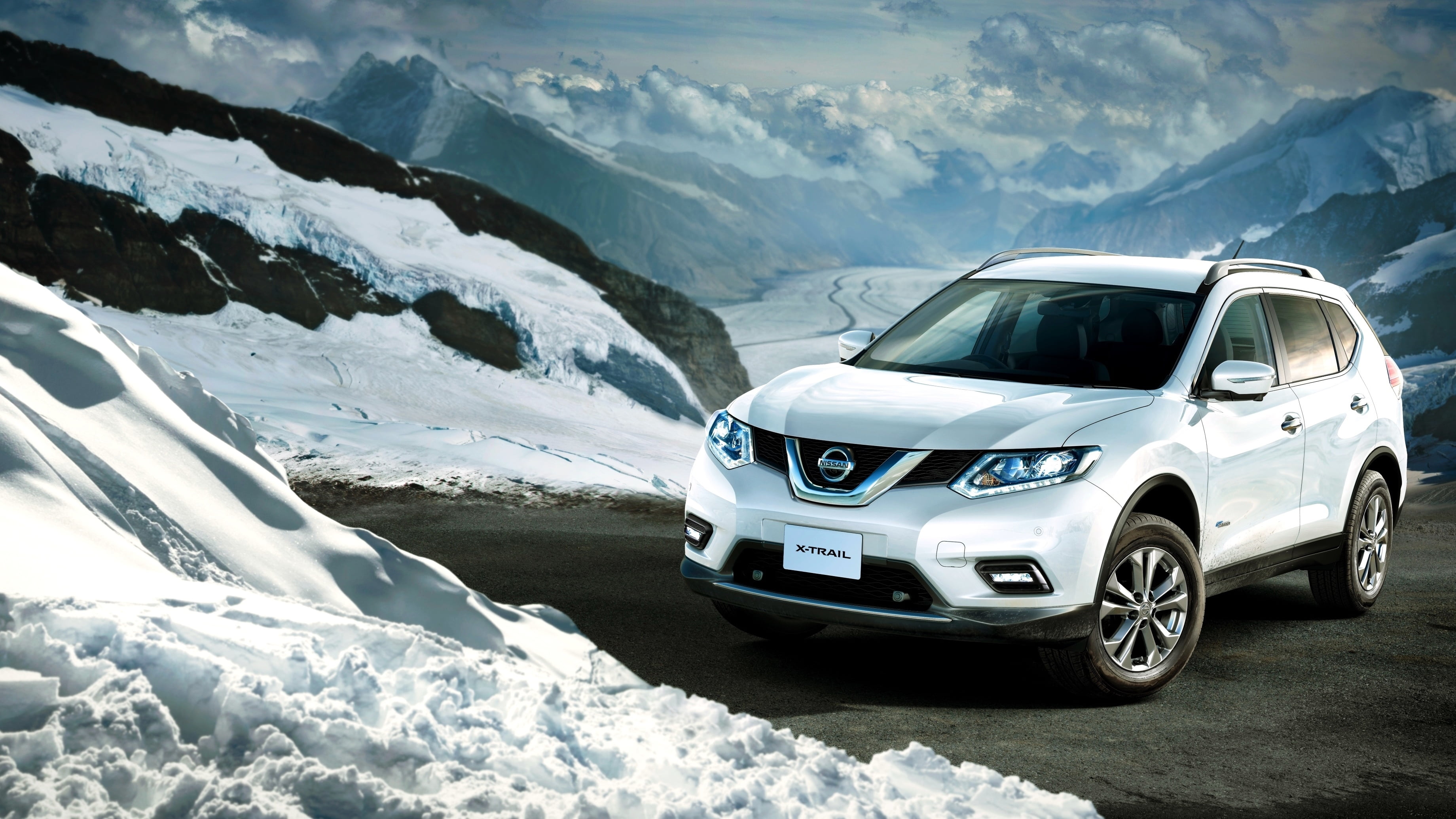 cold temperature, scenics - nature, gray, mountain, landscape, panoramic, day, snowcapped mountain, road, mountain Range, sports Utility Vehicle, new, extreme Terrain, HD Wallpaper