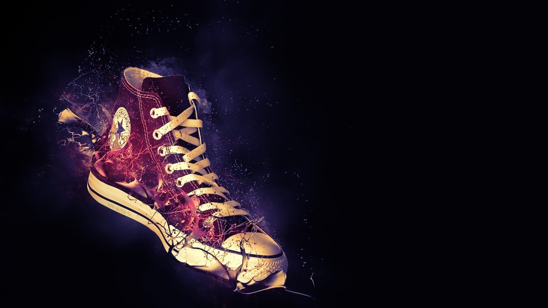 Style, animal wildlife, 1080P, one animal, astronomy, black background, dark, animal themes, indoors, studio shot, underwater, night, Shoes, Sneakers, HD Wallpaper
