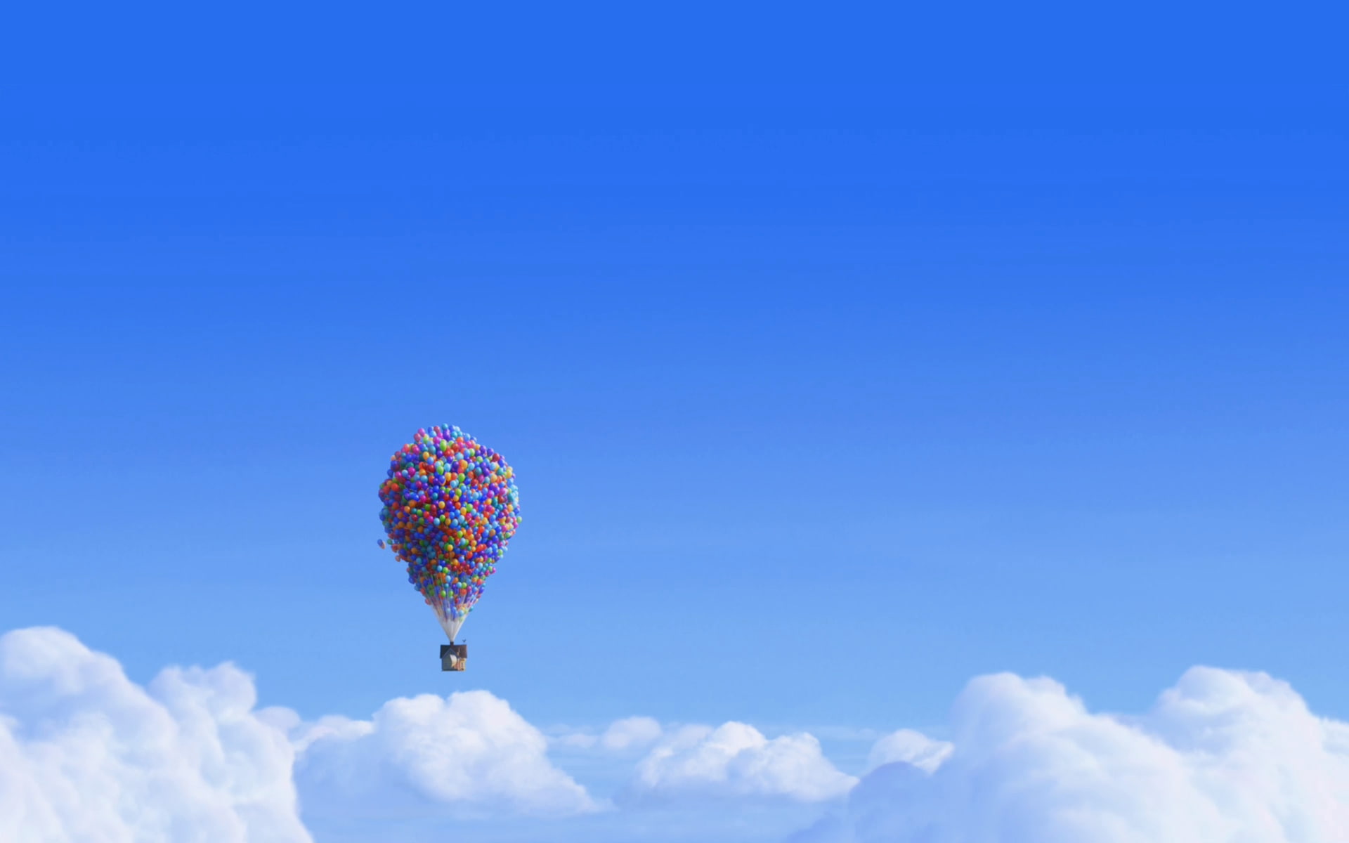 x, 1080P, Blue, architecture, houses, movie, floating, hd, balloons, art, Pixar, movies, HD Wallpaper
