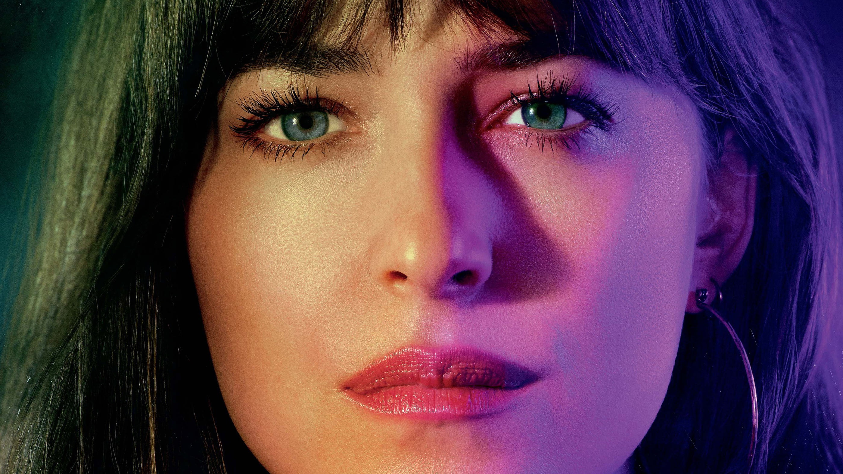 face, light, eyes, look, Dakota Johnson, 2K, girl, HD Wallpaper