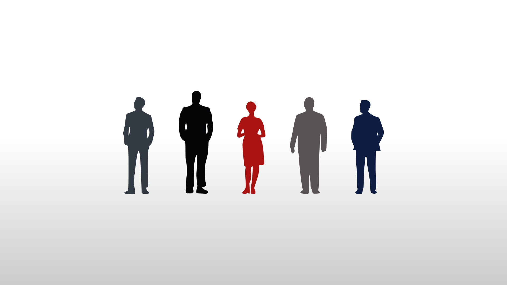 1080P, studio shot, rear view, cut out, males, men, adult, full length, cooperation, coworker, Mad Men, businessman, indoors, silhouette, white background, HD Wallpaper