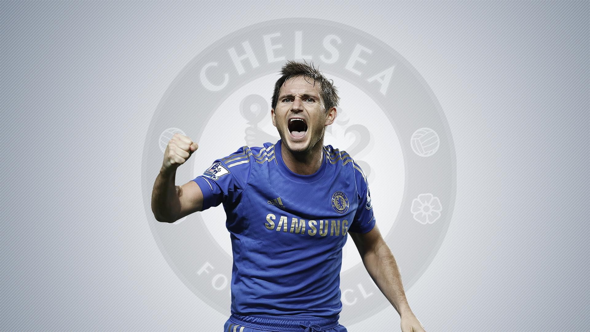 three quarter length, blue, adult, indoors, casual clothing, waist up, mouth open, men, sport, text, 1080P, Chelsea FC, males, confidence, western script, HD Wallpaper