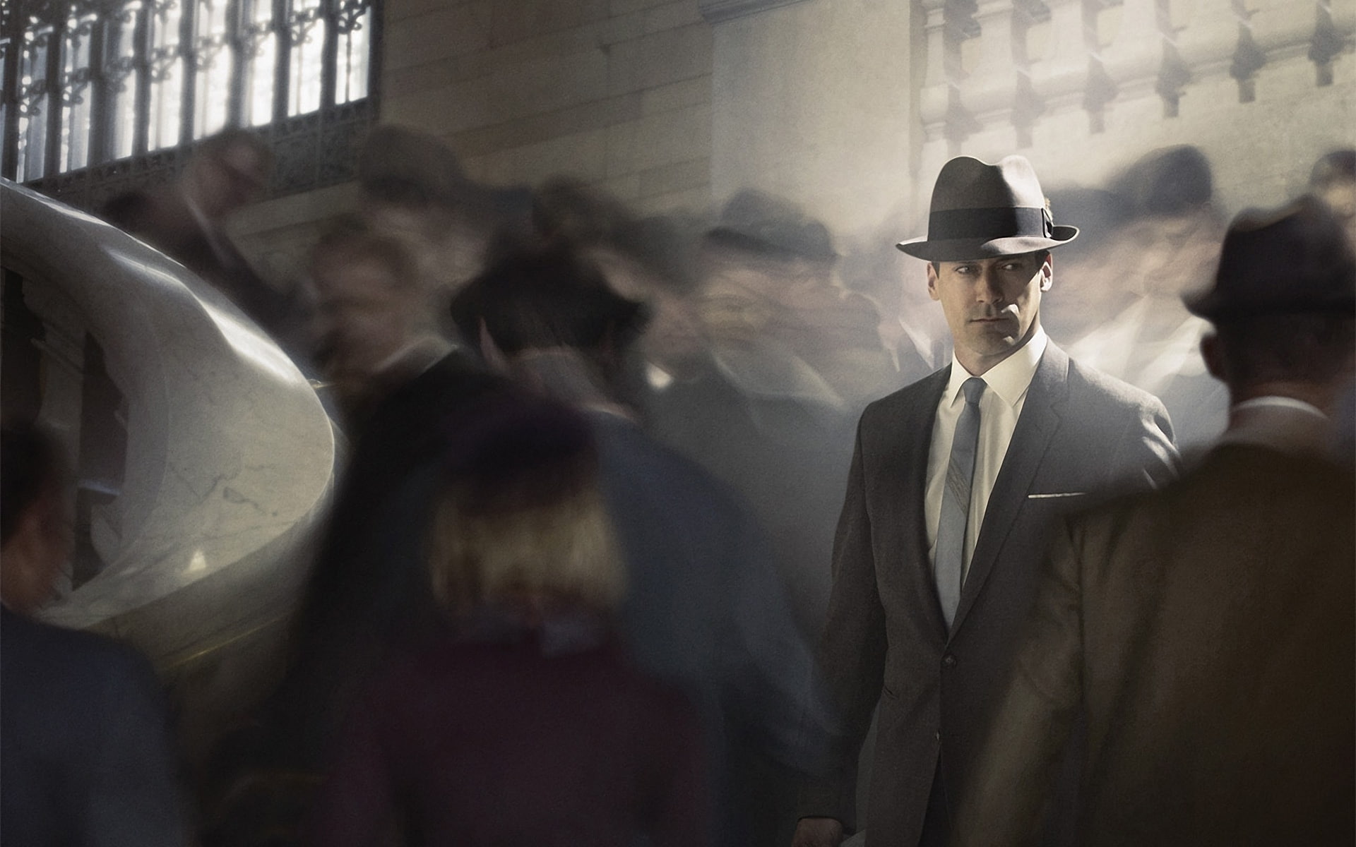 jacket, s, mad, suit, gray, trilby, 1080P, men, black, HD Wallpaper