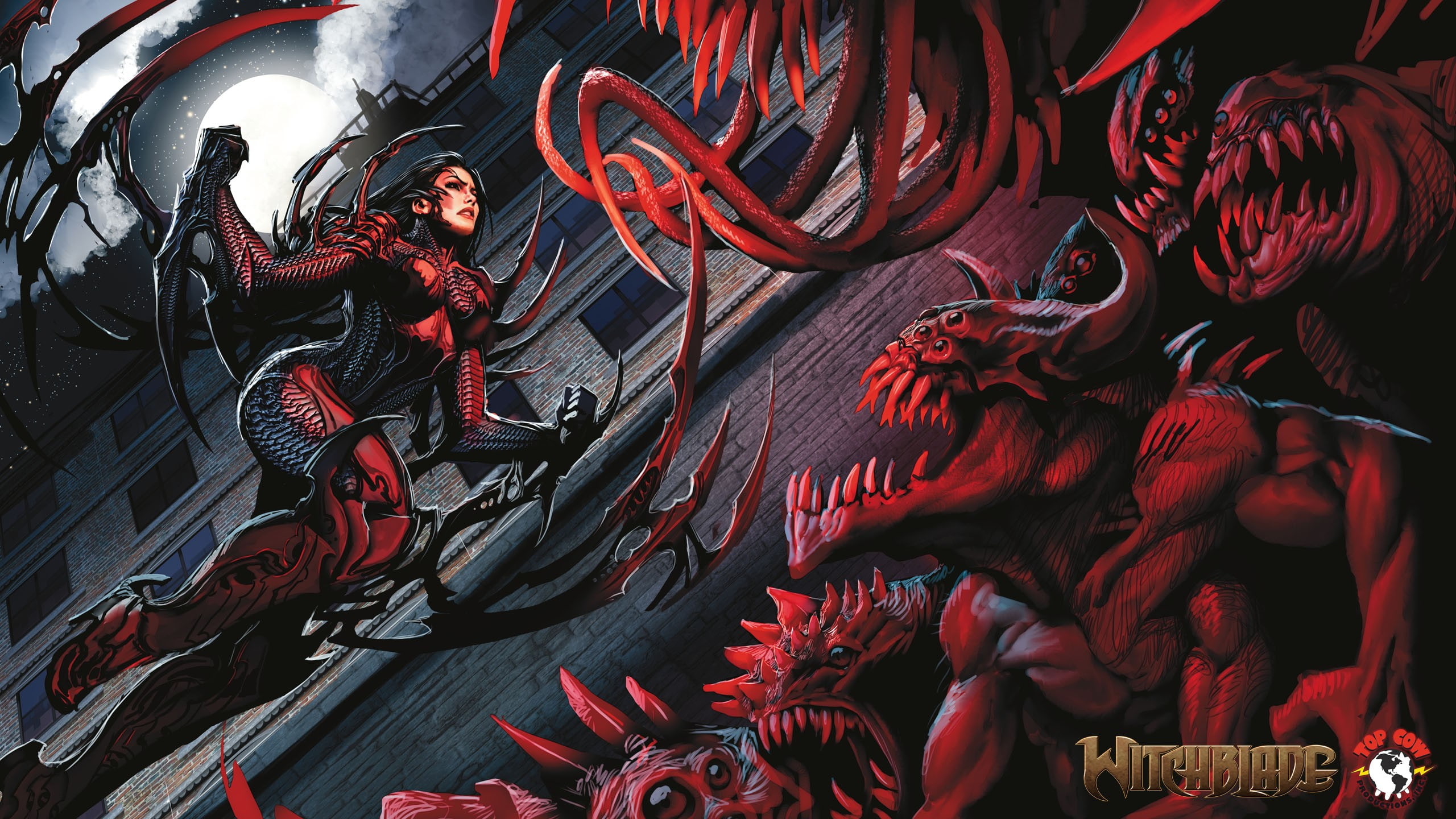 arts culture and entertainment, Witchblade, human representation, day, abundance, architecture, group of people, people, large group of objects, red, art and craft, HD Wallpaper