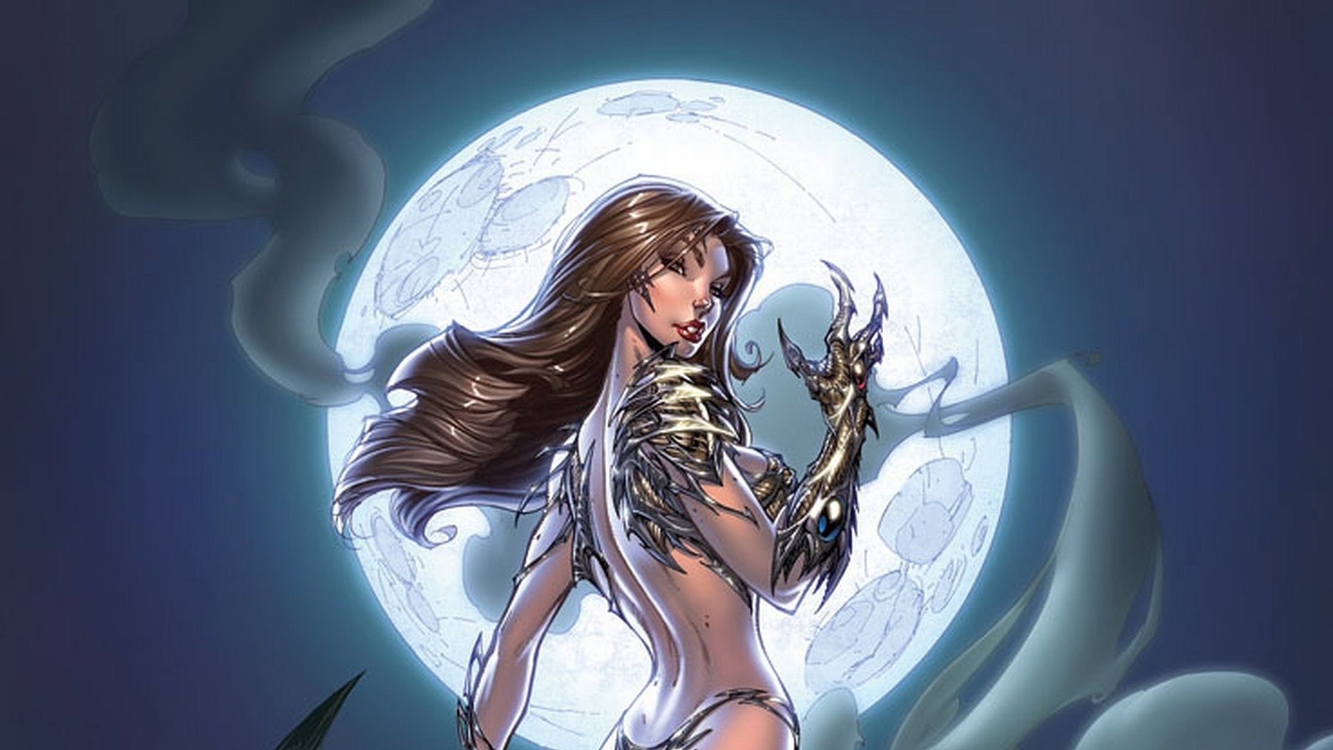 haired, female, character, Witchblade, brown, 1080P, illustration, Comics, HD Wallpaper