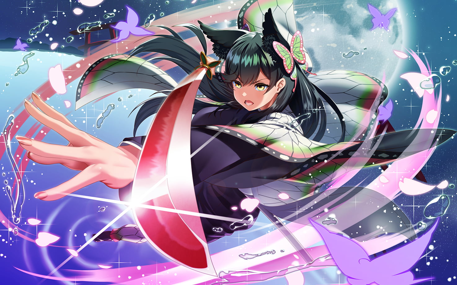 anime girls, Kagiyama, 720P, anime, Atago (Azur Lane), Azur Lane, katana, HD Wallpaper