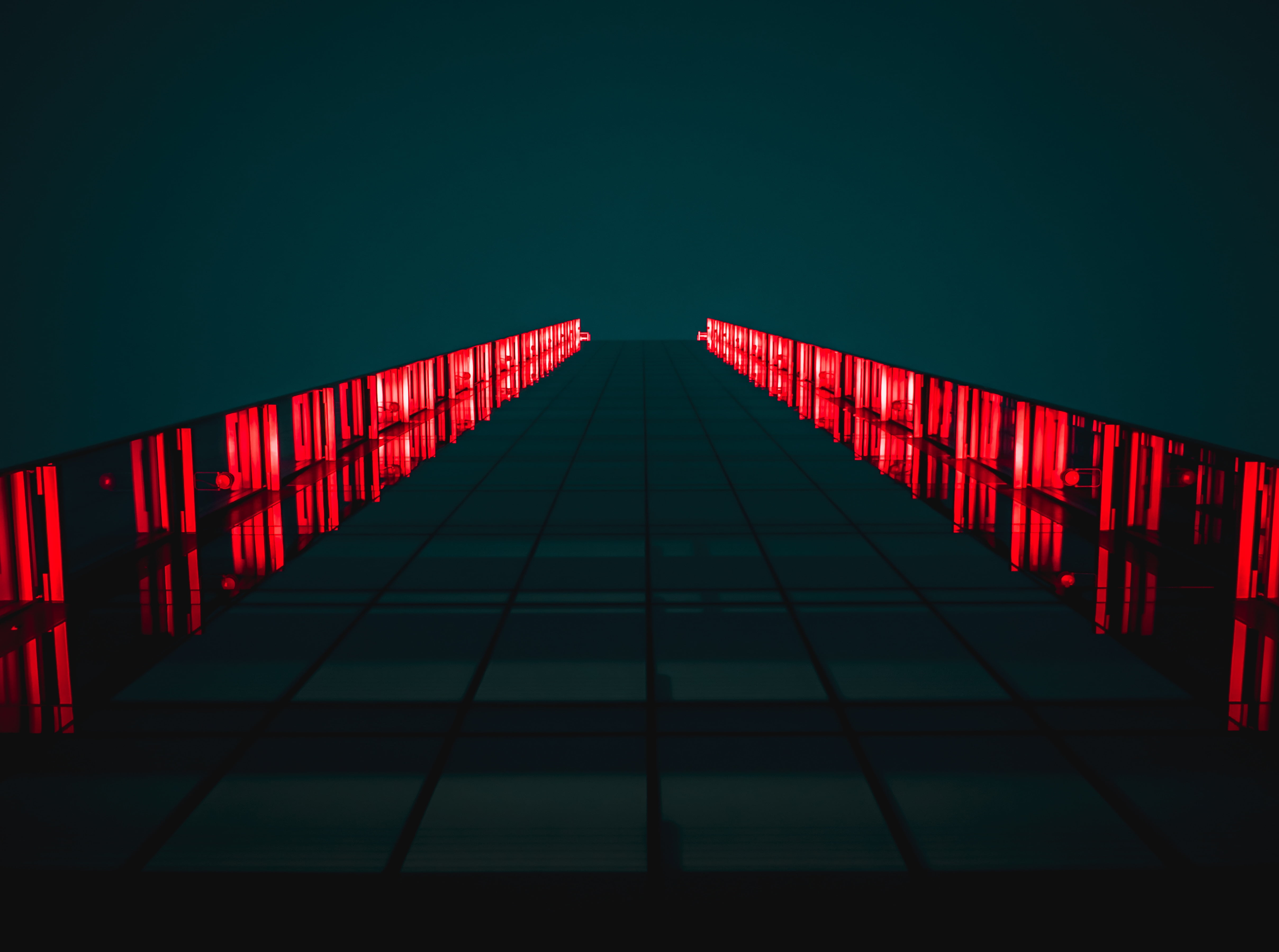 low angle view, nature, business, copy space, sky, red, outdoors, no People, building exterior, built structure, design, night, pattern, direction, bottom view, HD Wallpaper